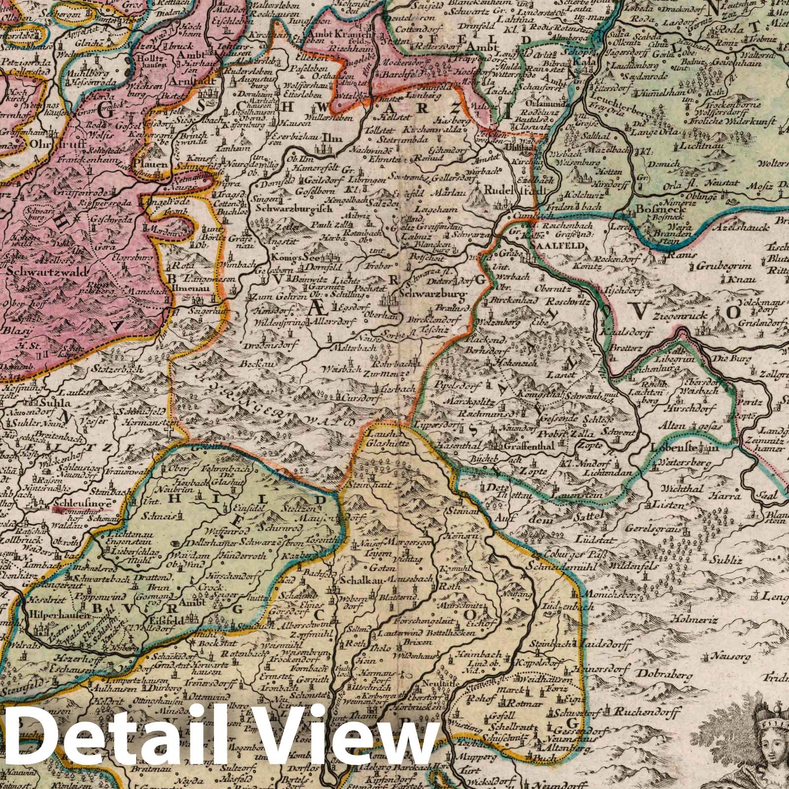 Gotha, Coburg & Altenburg 1788 Historical Map Print