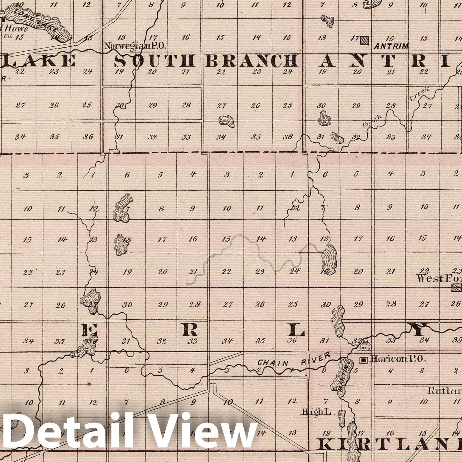 Watonwan and Martin Counties, Minnesota - Railroad Map, 1874