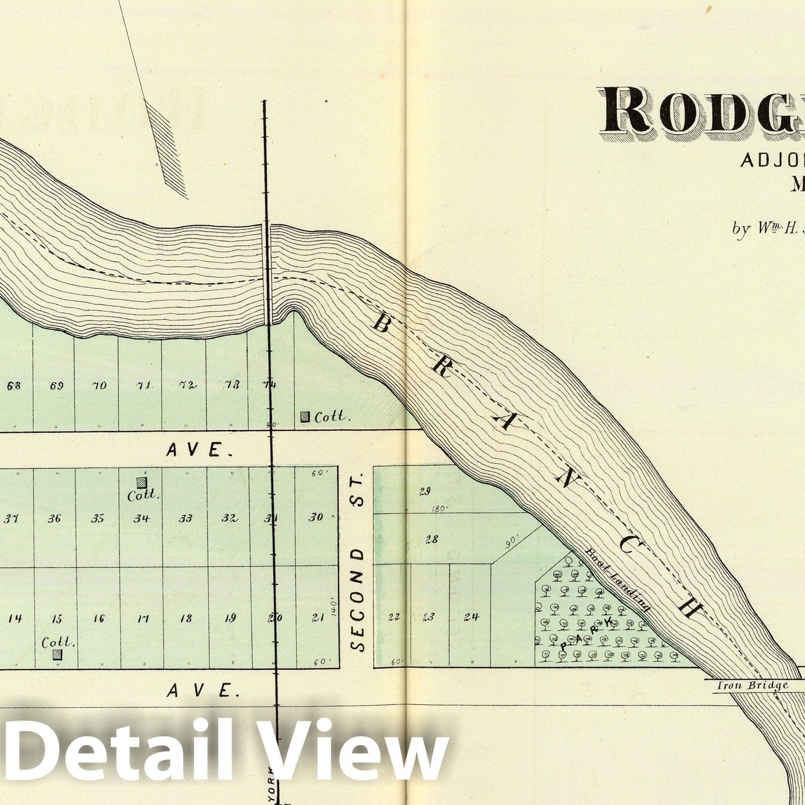 Spring Lake, Monmouth County, New Jersey 1878 Historical Map Print