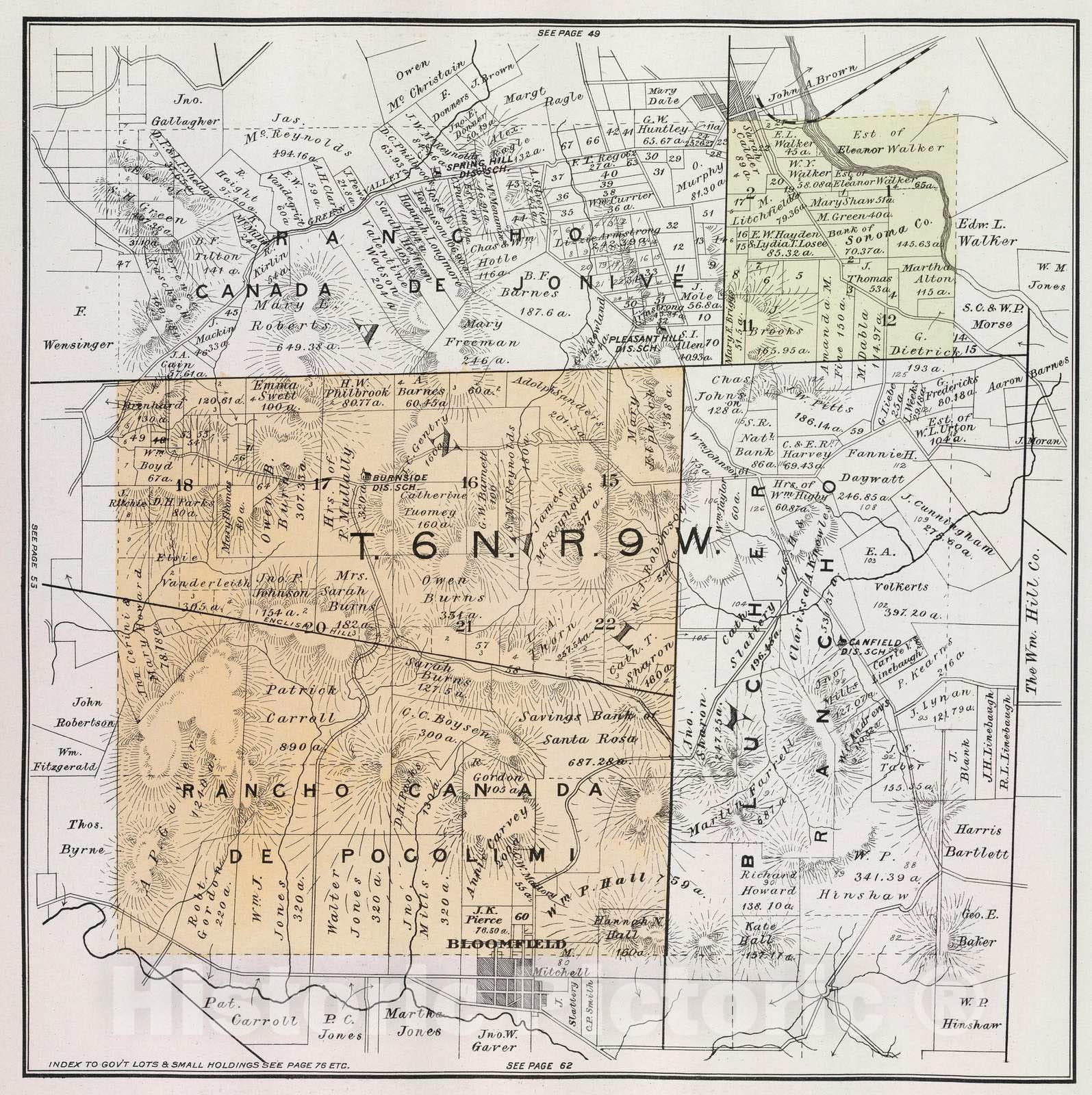 Historic Map : 1898 6 N, 9 W. - Vintage Wall Art