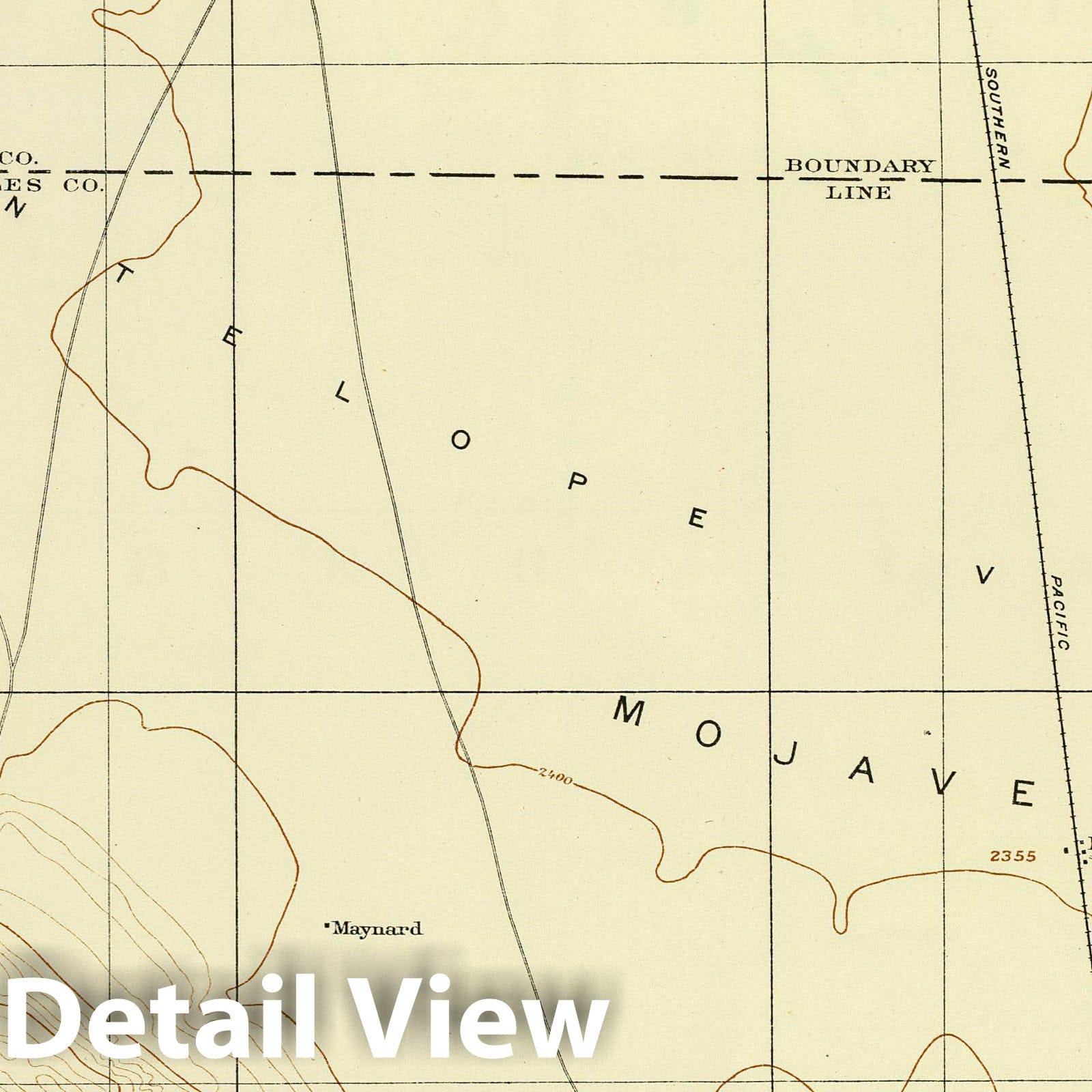 Palmdale, California - Geological Map, 1908 - San Andreas Rift Topographic Print