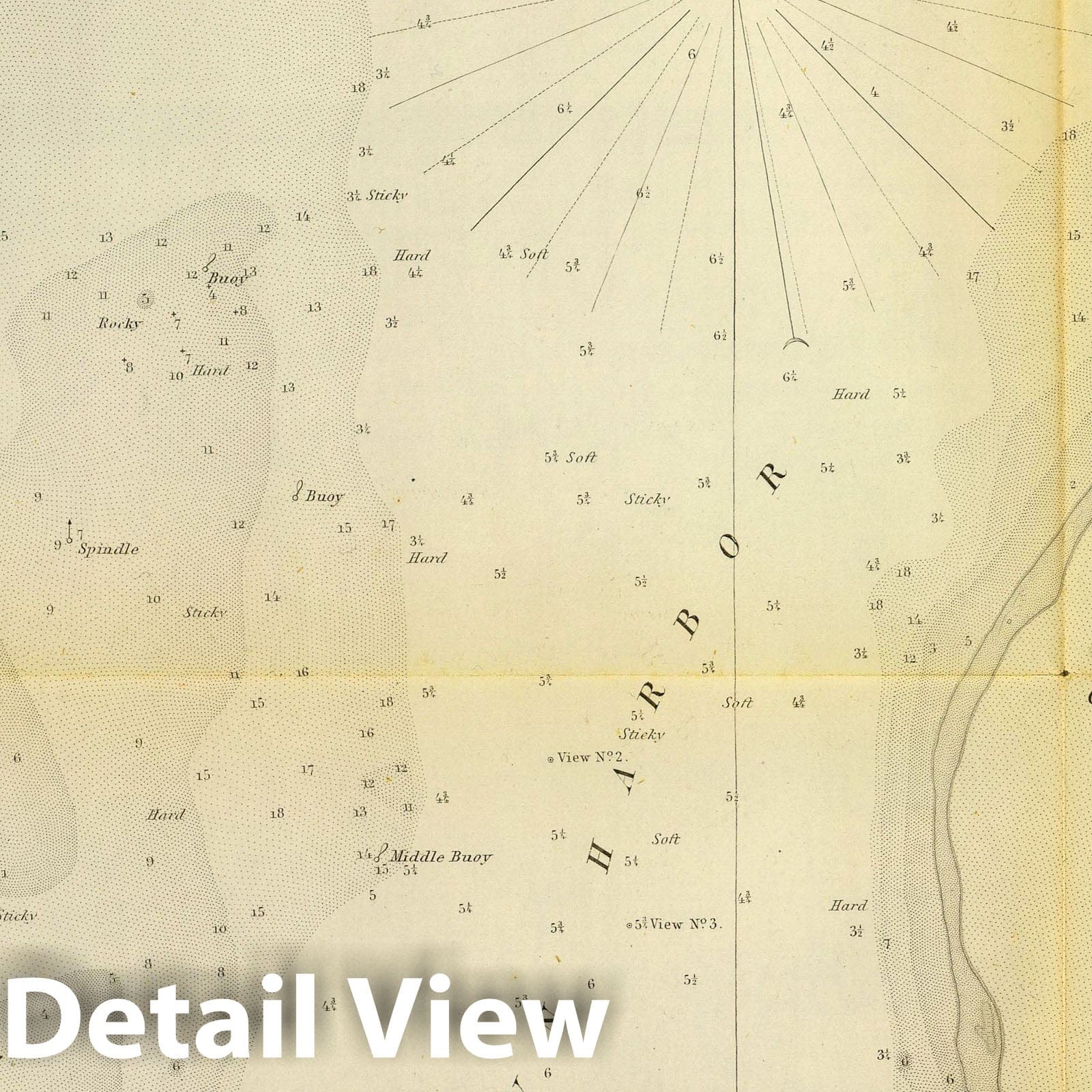 Edgartown Harbor, Massachusetts - Nautical Chart, 1848