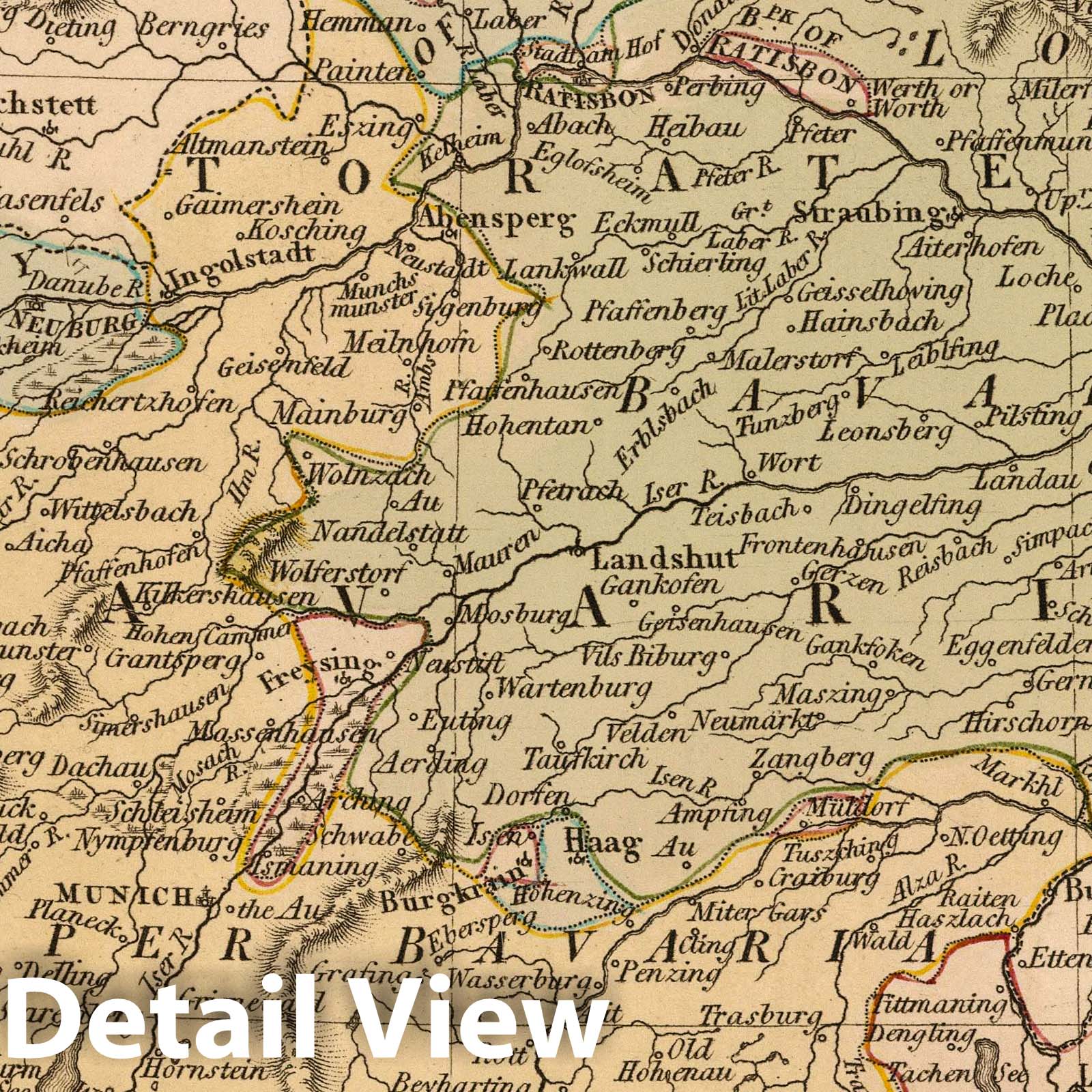 Bavaria, 1806 - Historical Map Print from Wilkinson's General Atlas