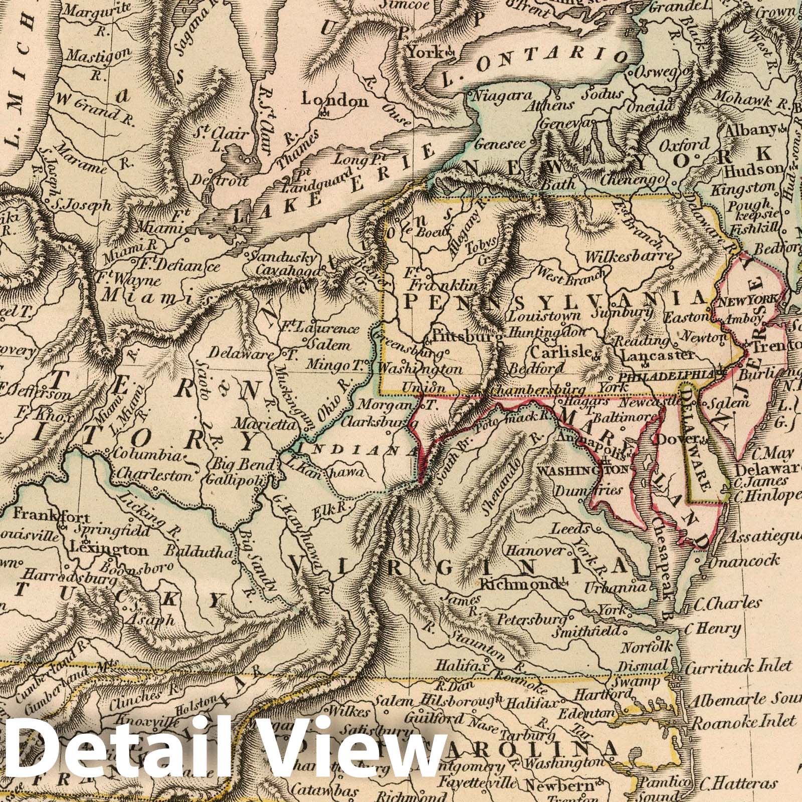 United States, 1806 - Historical Map Print from Wilkinson's Atlas