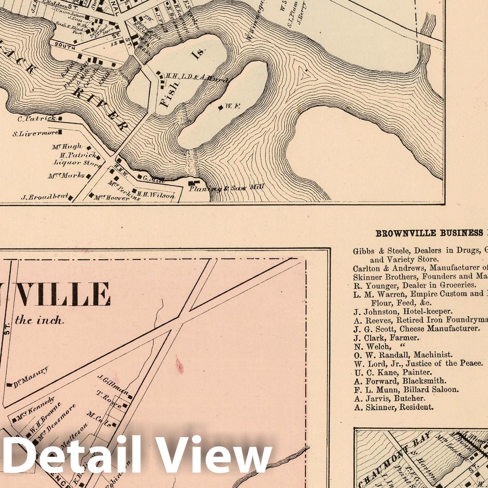 Dexter, Brownville, Chaumont, Jefferson County, New York - Property Map, 1864