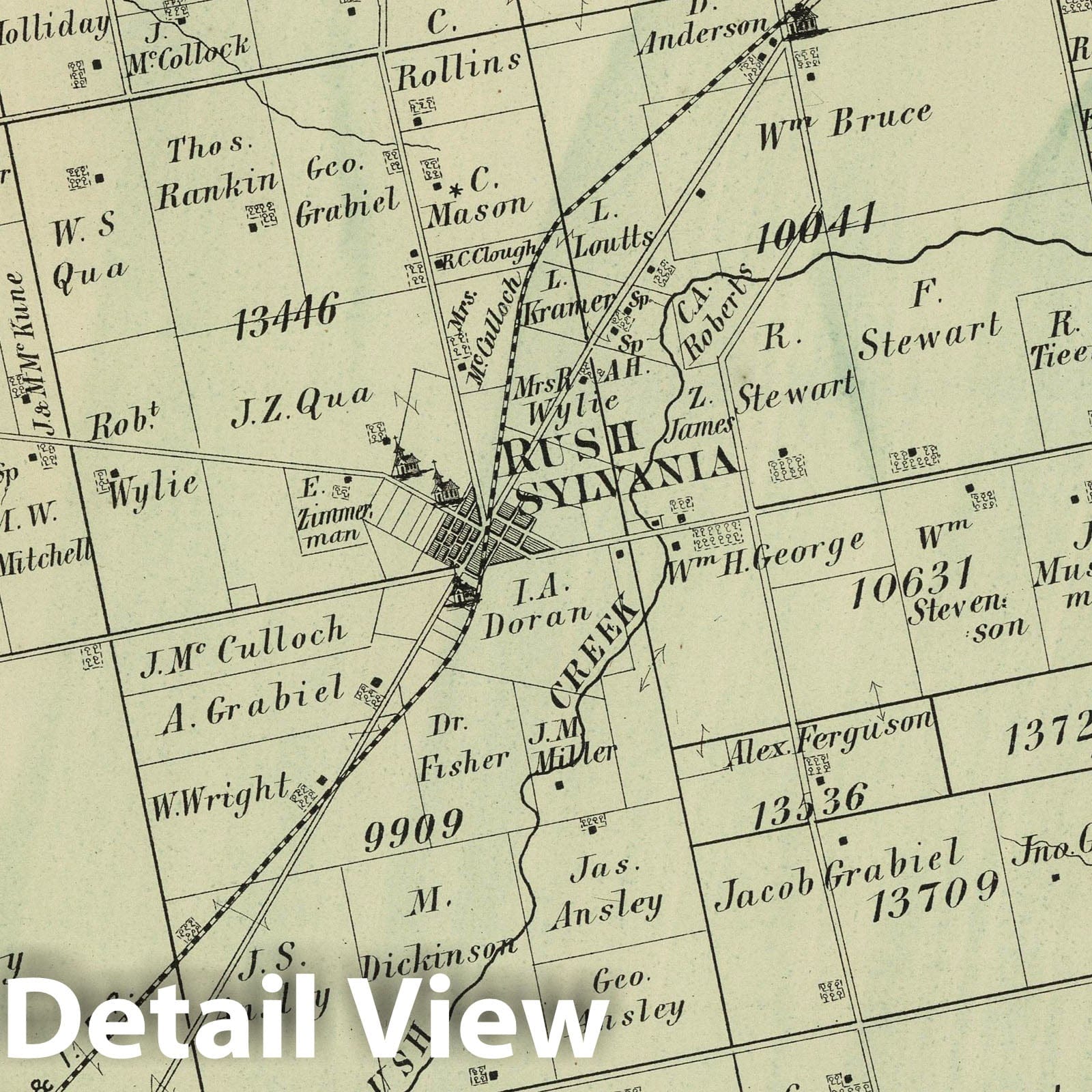 Rush Creek Township, Logan County, Ohio - Property Map, 1875
