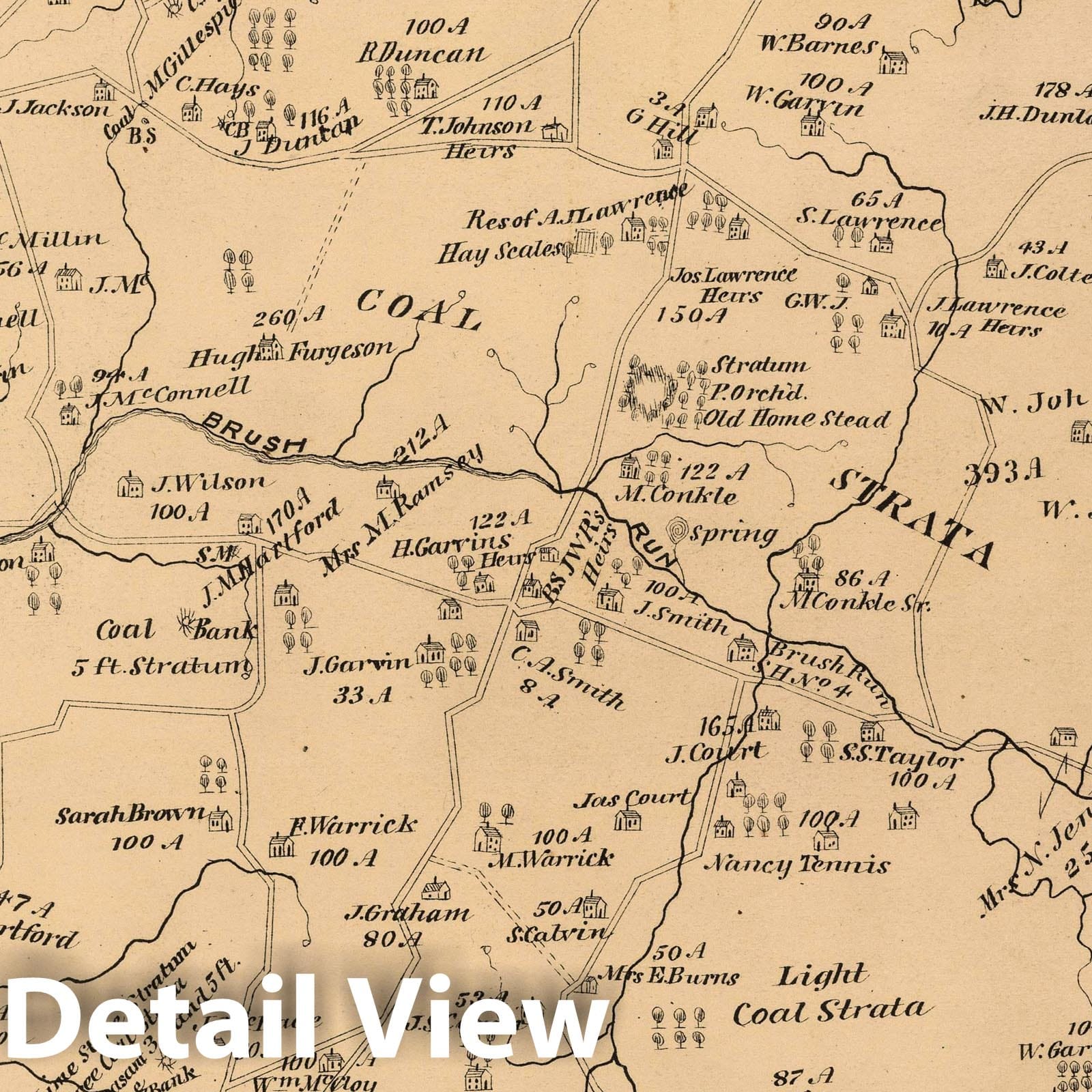 South Beaver Township, Beaver County, Pennsylvania - Property Map, 1876