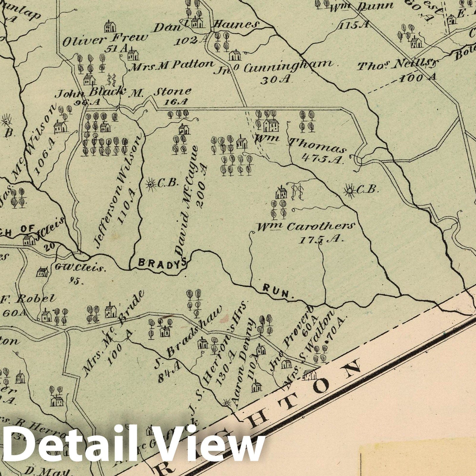 Chippewa Township, Beaver County, Pennsylvania - Property Map, 1876