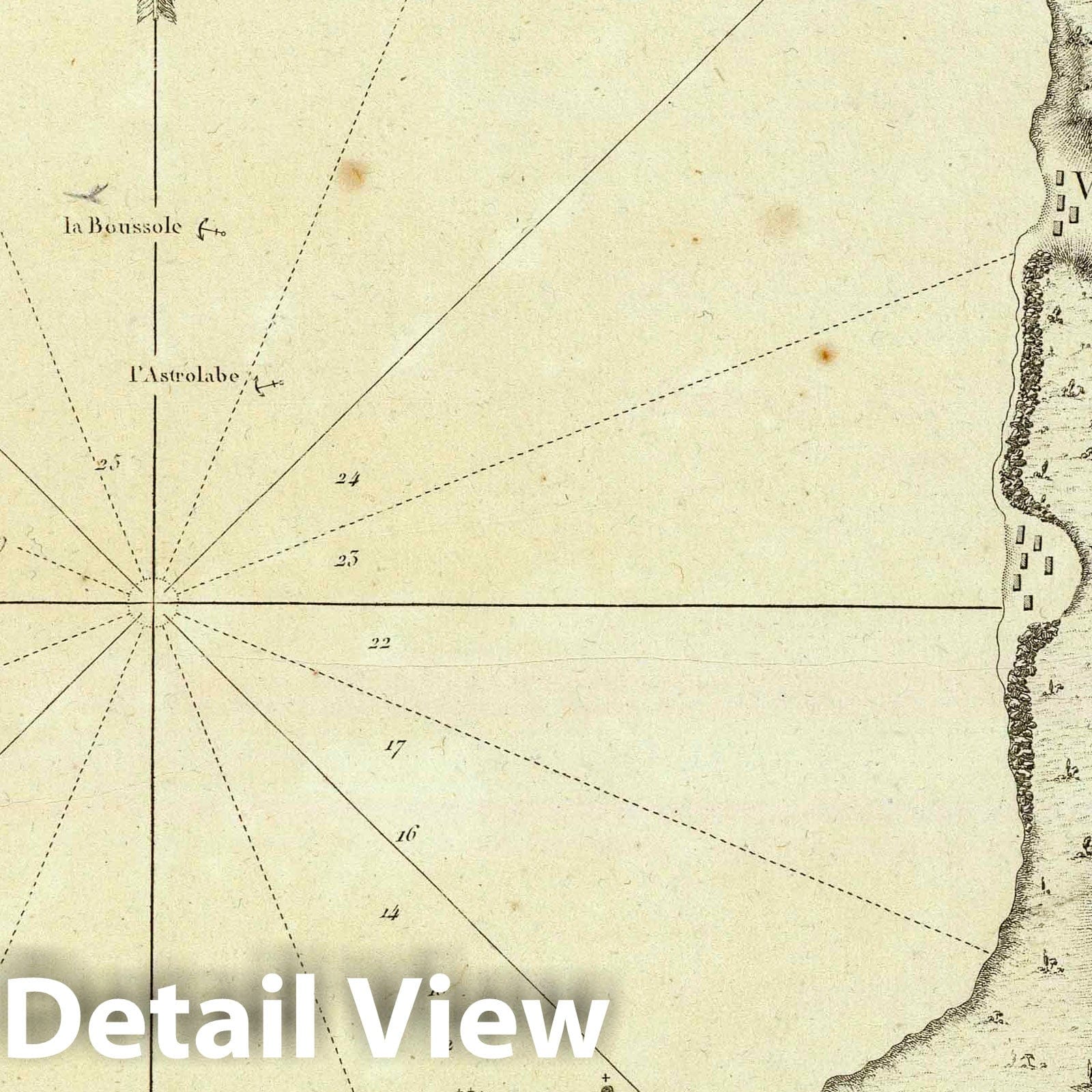 Estaing Bay, Russia - Nautical Chart, 1797 - Historical Map Print