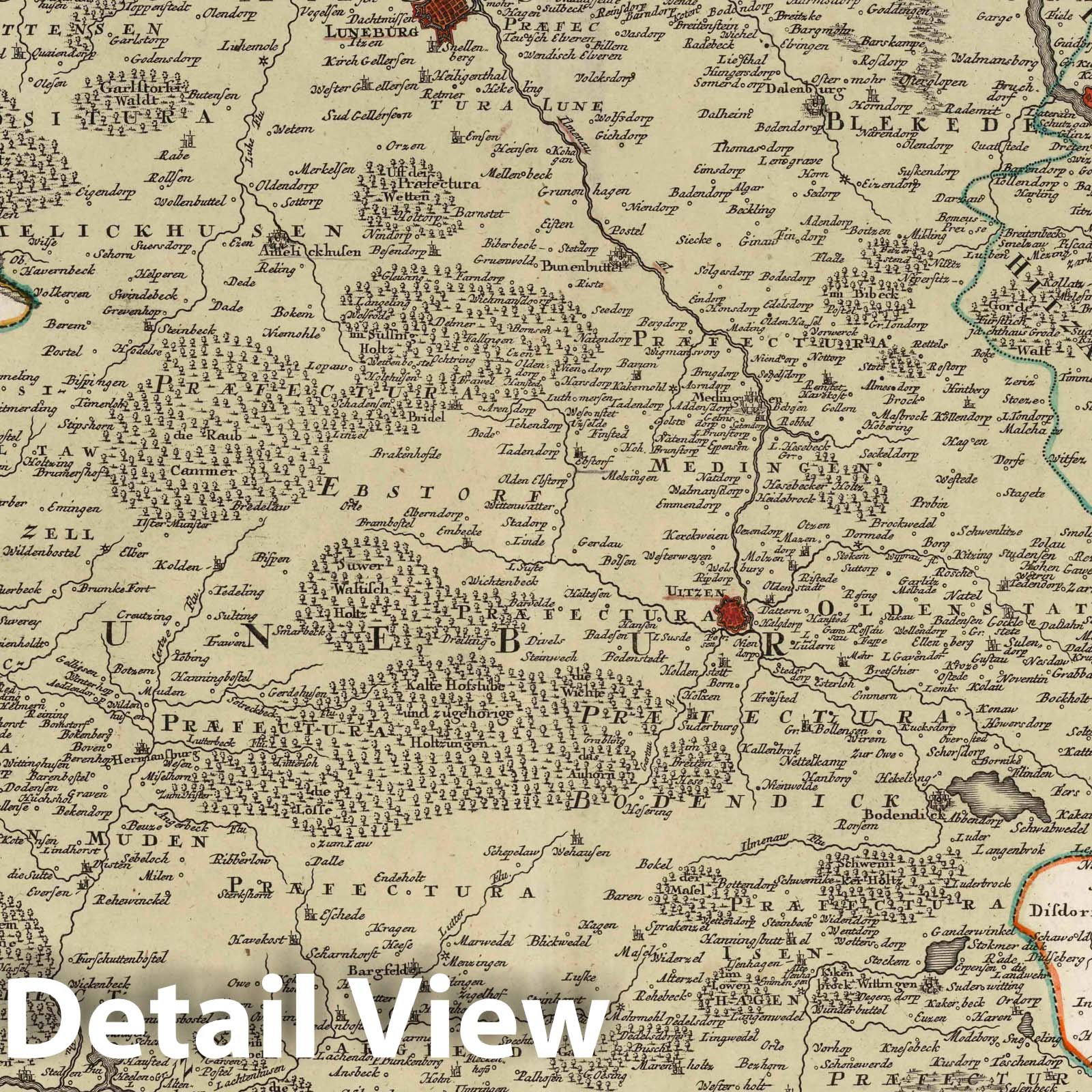 Duchy of Luneburg and County of Dannenberg, 1788 - Historical Map Print