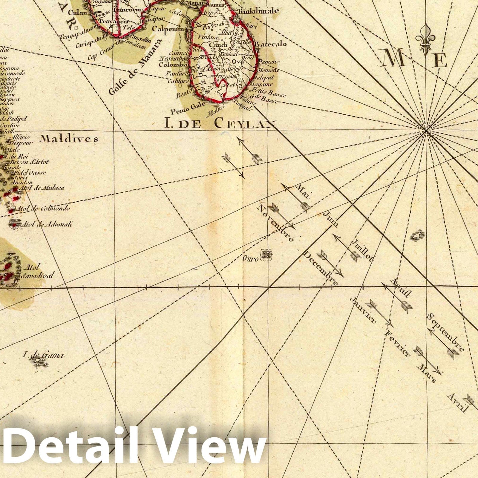 India and Sri Lanka, Sheet 2 - Boundary Map, 1771 - Historical Map Print