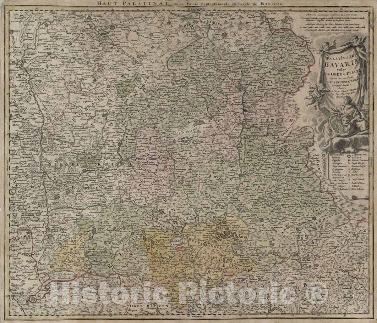 Historic Map : Germany, 1788 Palatinatus Bavariae vulgo die Obere Pfaltz. , Vintage Wall Art