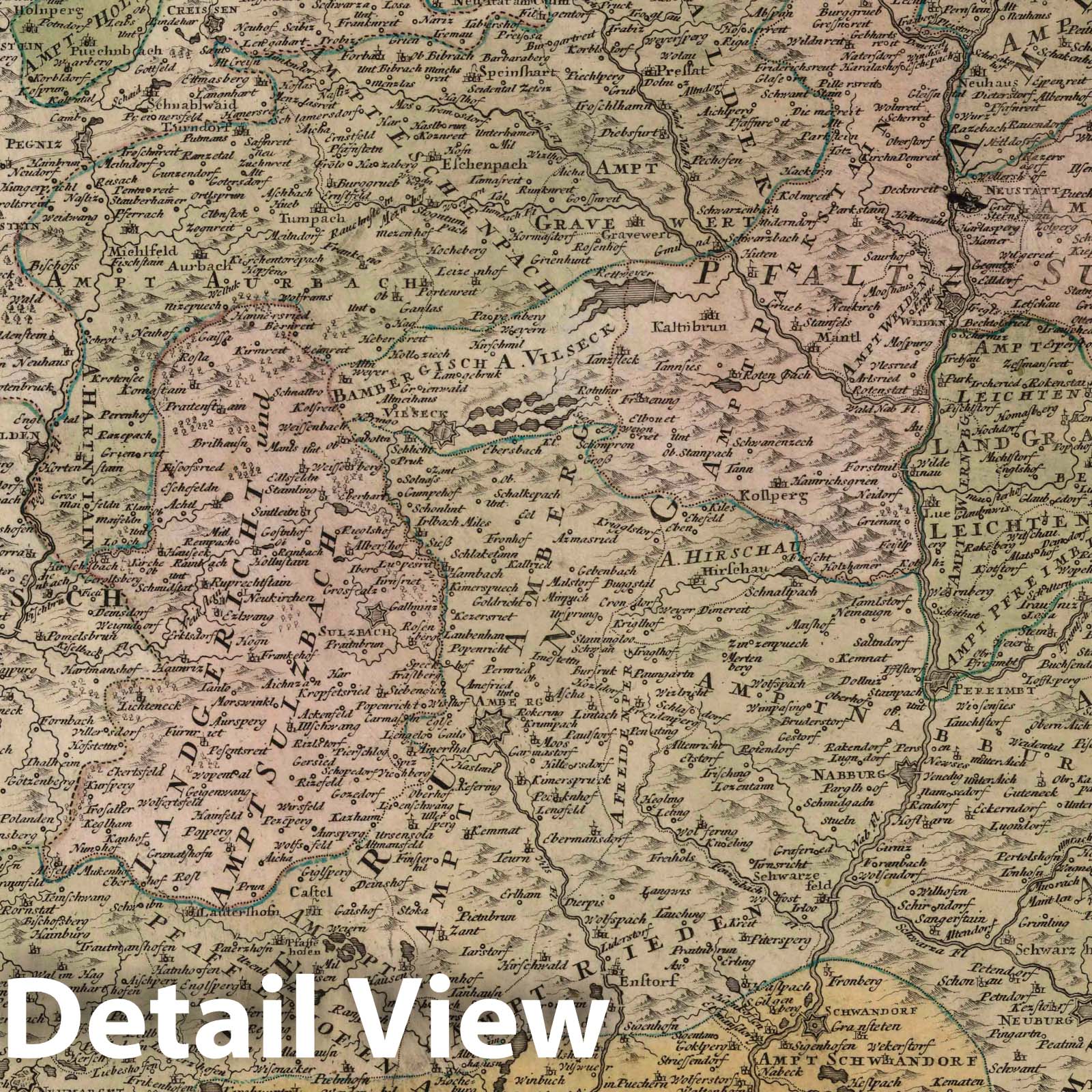 Upper Palatinate Bavaria, 1788 - Historical Map Print