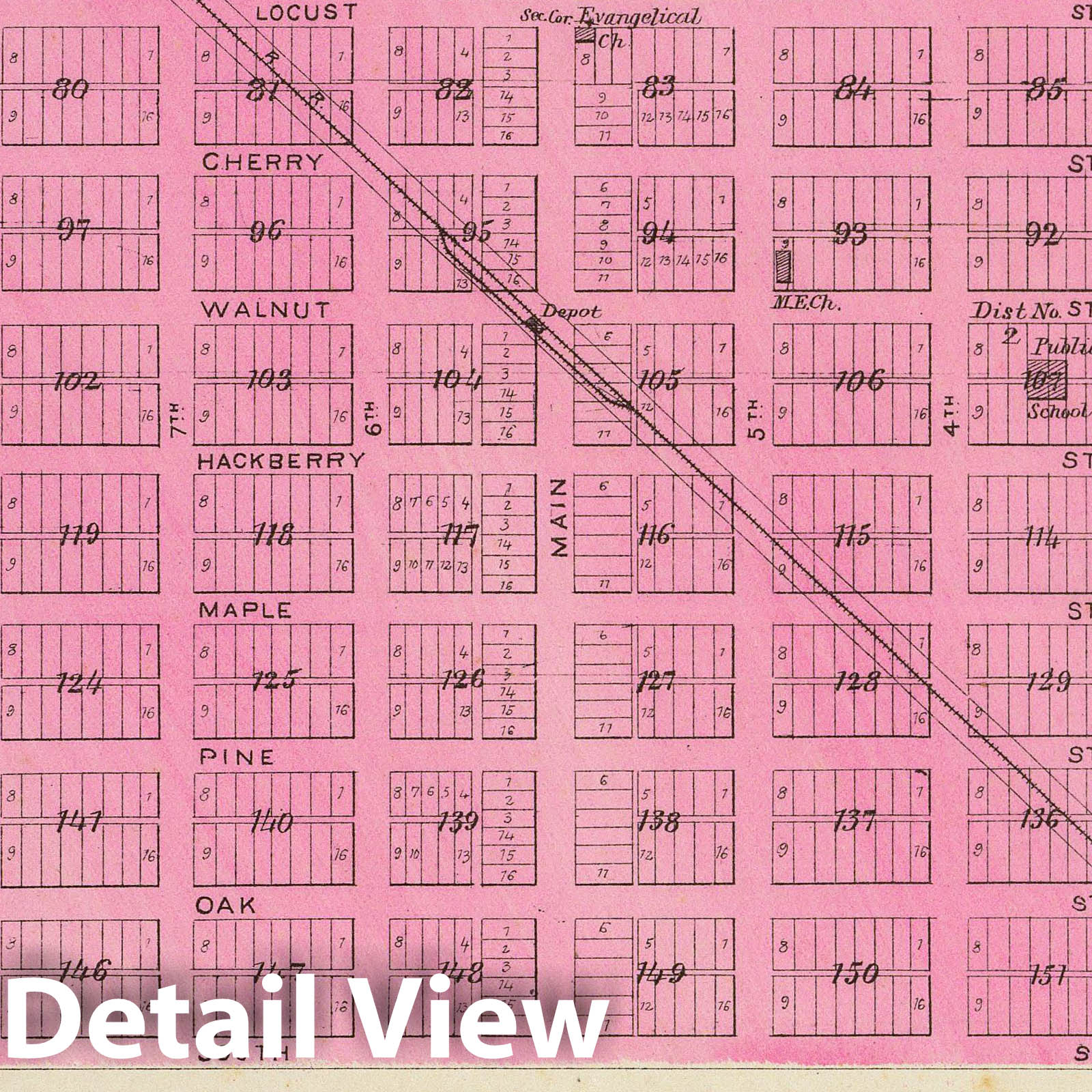 Americus, Scottville, and Pittsburgh, Kansas - Military Map, 1887