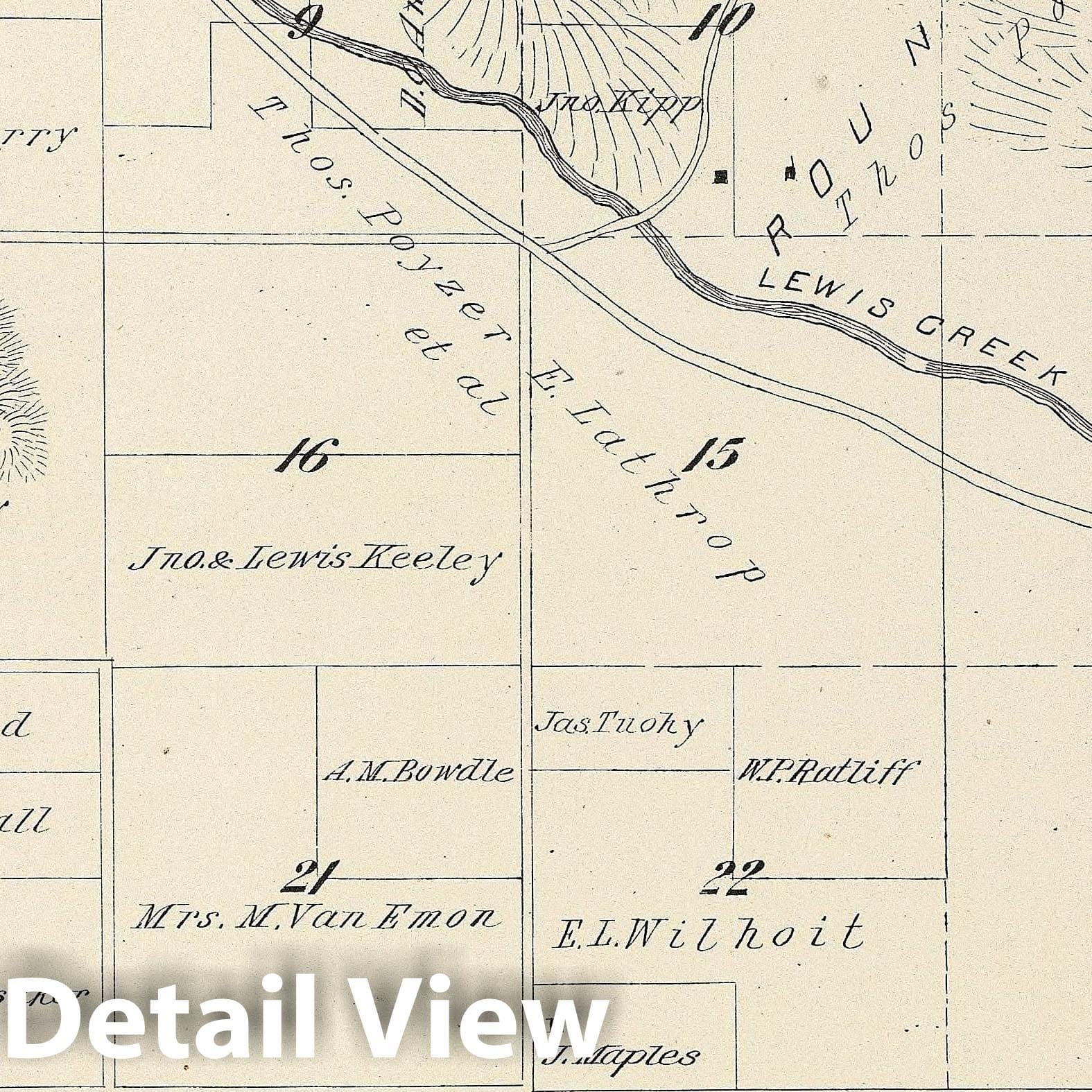 Township 20 South, Range 27 East, Tulare County, California - Survey Map, 1892