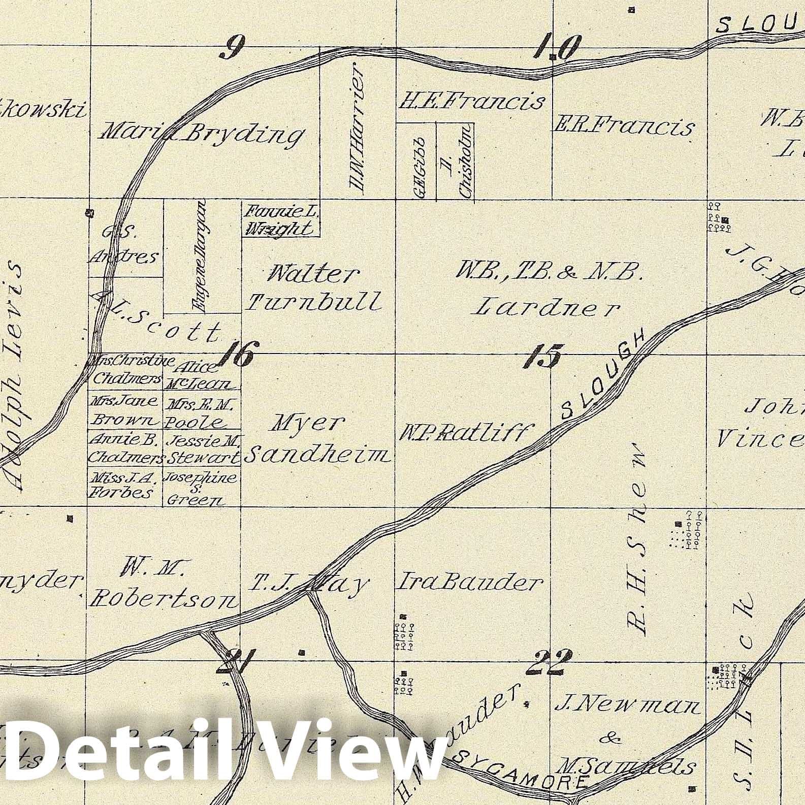 Township 22 South, Range 25 East, Tulare County, California - Survey Map, 1892