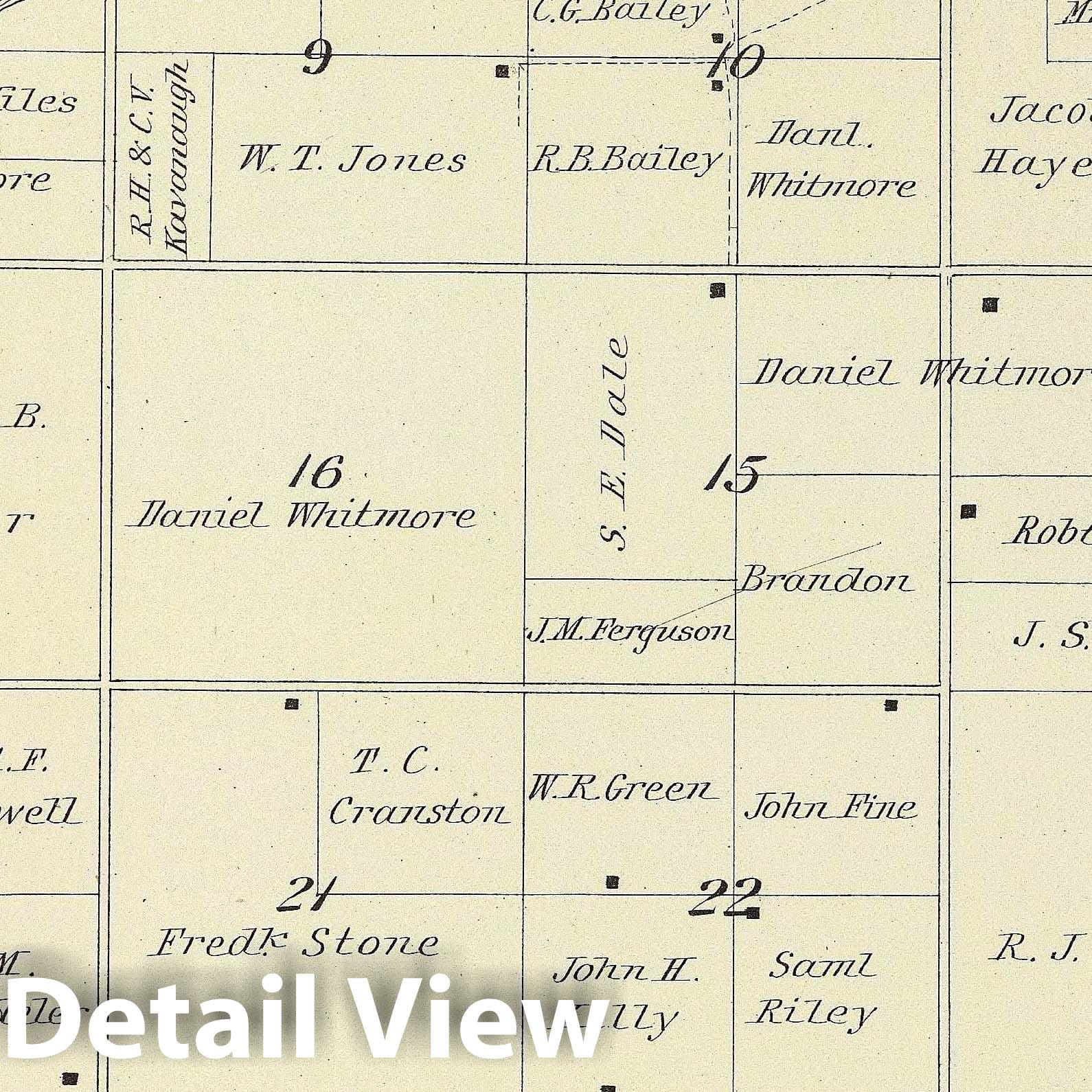 Township 22 South, Range 26 East, Tulare County, California - 1892 Survey Map