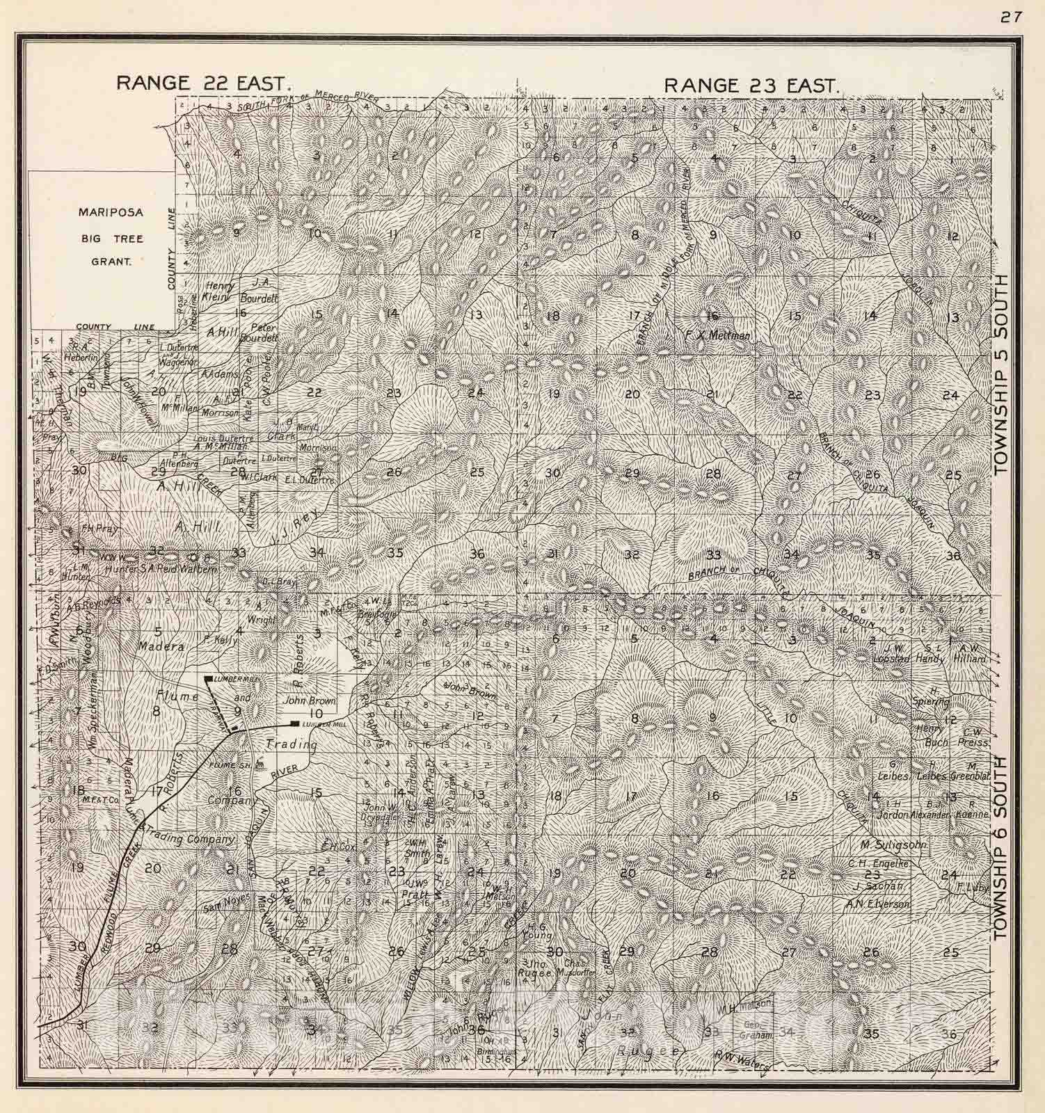 Historic Map : 1891 R.22-23E T.5-6S. - Vintage Wall Art