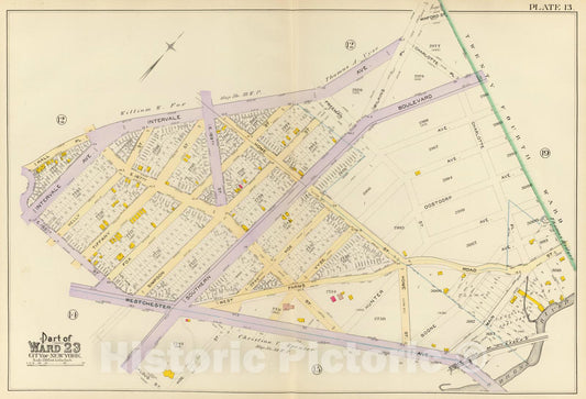 Historic Map : City Atlas - 1893 13, ward 23. - Vintage Wall Art