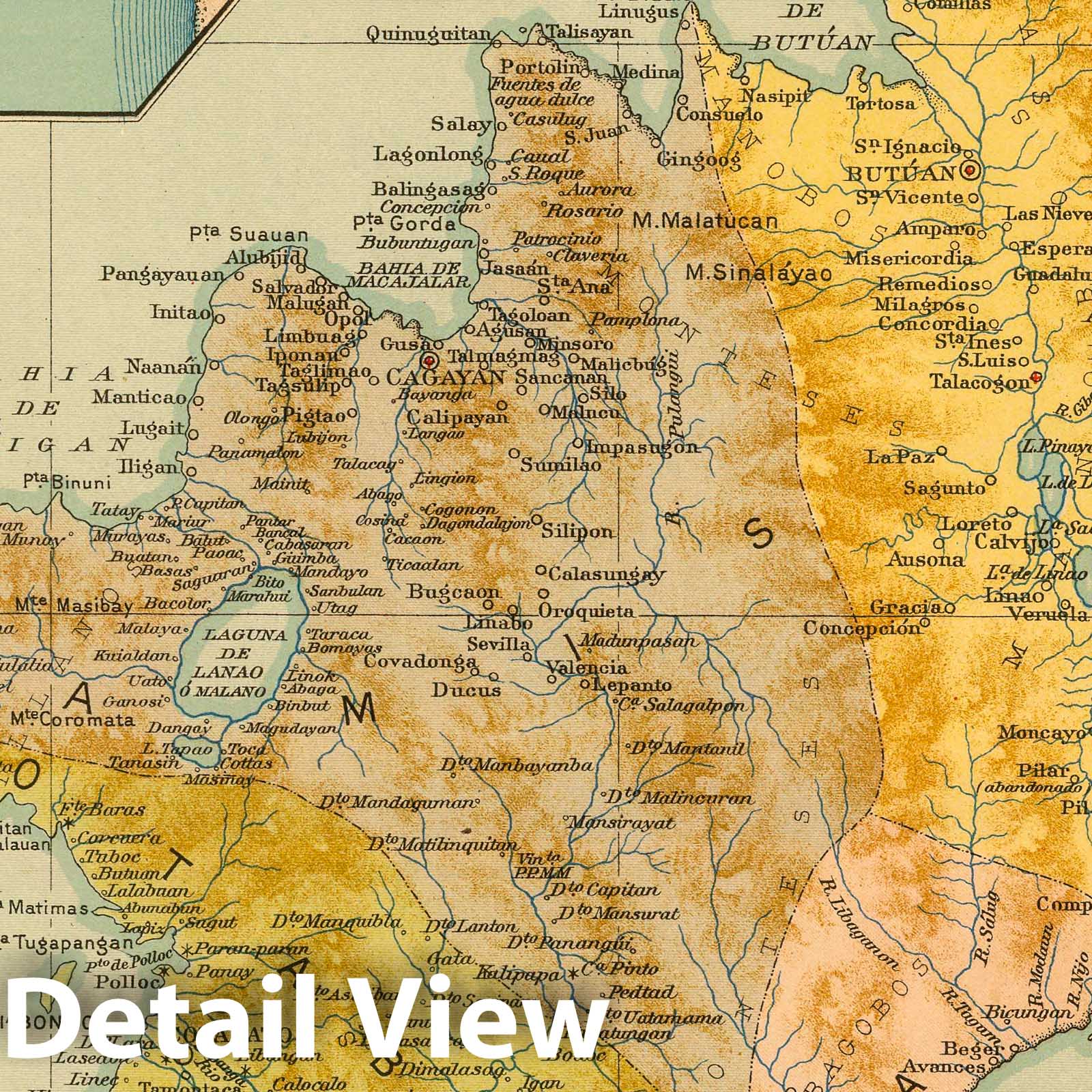 Mindanao Oriental, Philippines - 1899 Historical Map Print