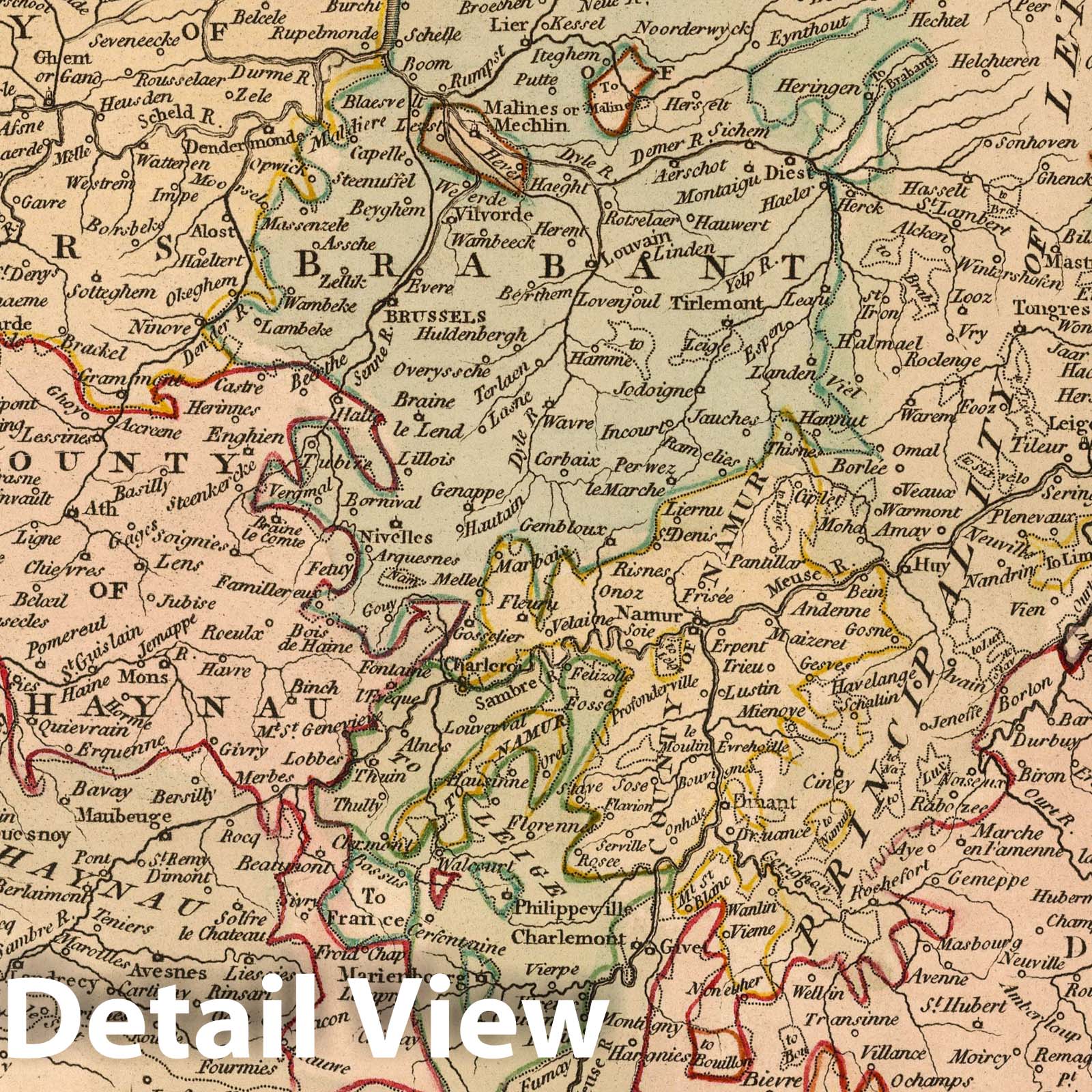 Netherlands or Low Countries, 1799 - Historical Map Print