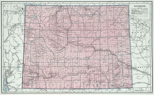 Historic Map : 1948 Wyoming. - Vintage Wall Art