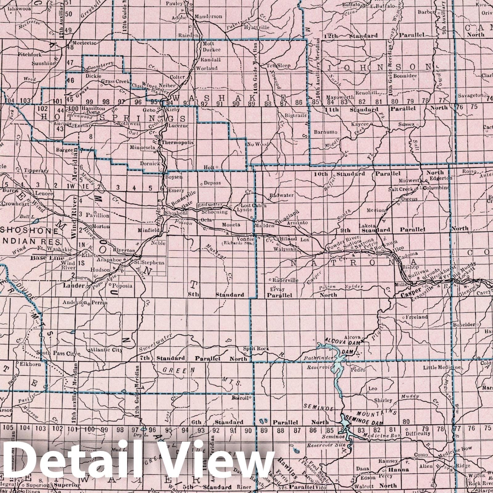 Wyoming - Physical Map, 1948 - Hammond's New World Atlas