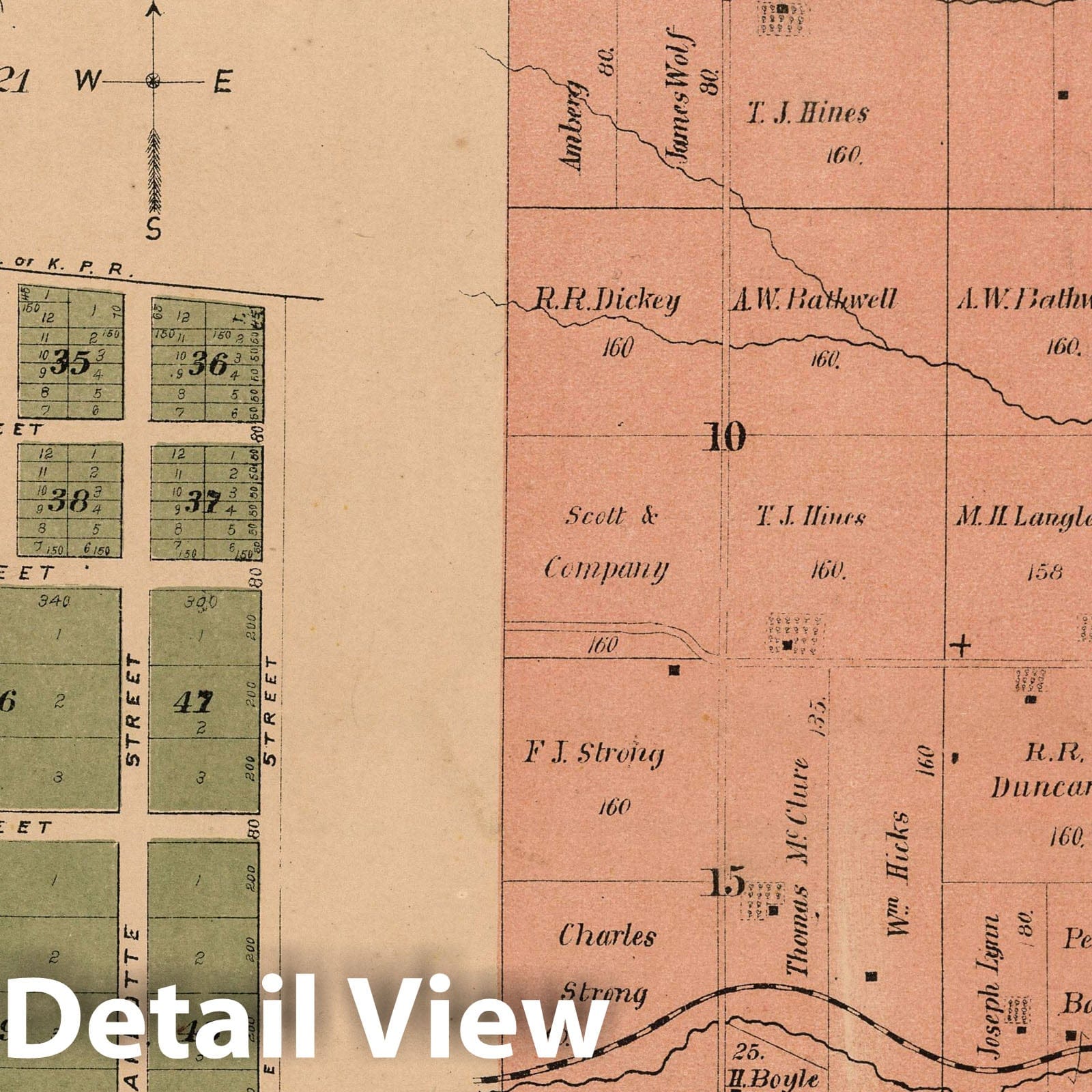 Reno, Fair Mount, and Summit Townships, Leavenworth County, Kansas, 1878 - Historical Map Print