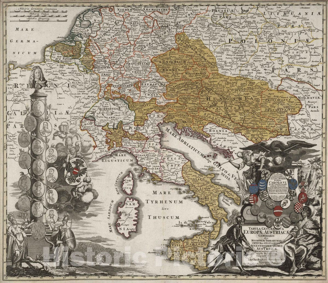 Historic Map : 1788 Europae Austriacae Generalis. - Vintage Wall Art