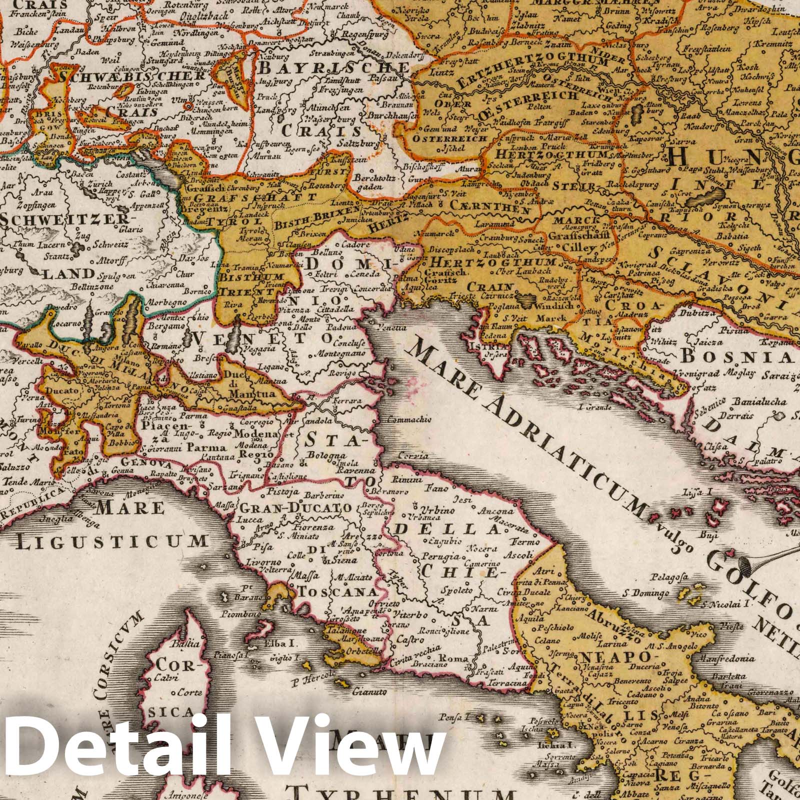 Austrian Empire, 1788 - Historical Map Print