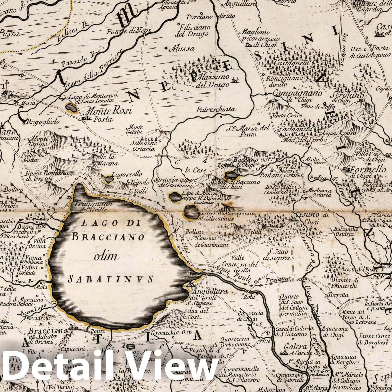 Patrimonio di San Pietro, near Rome - 1696 Historical Map Reproduction