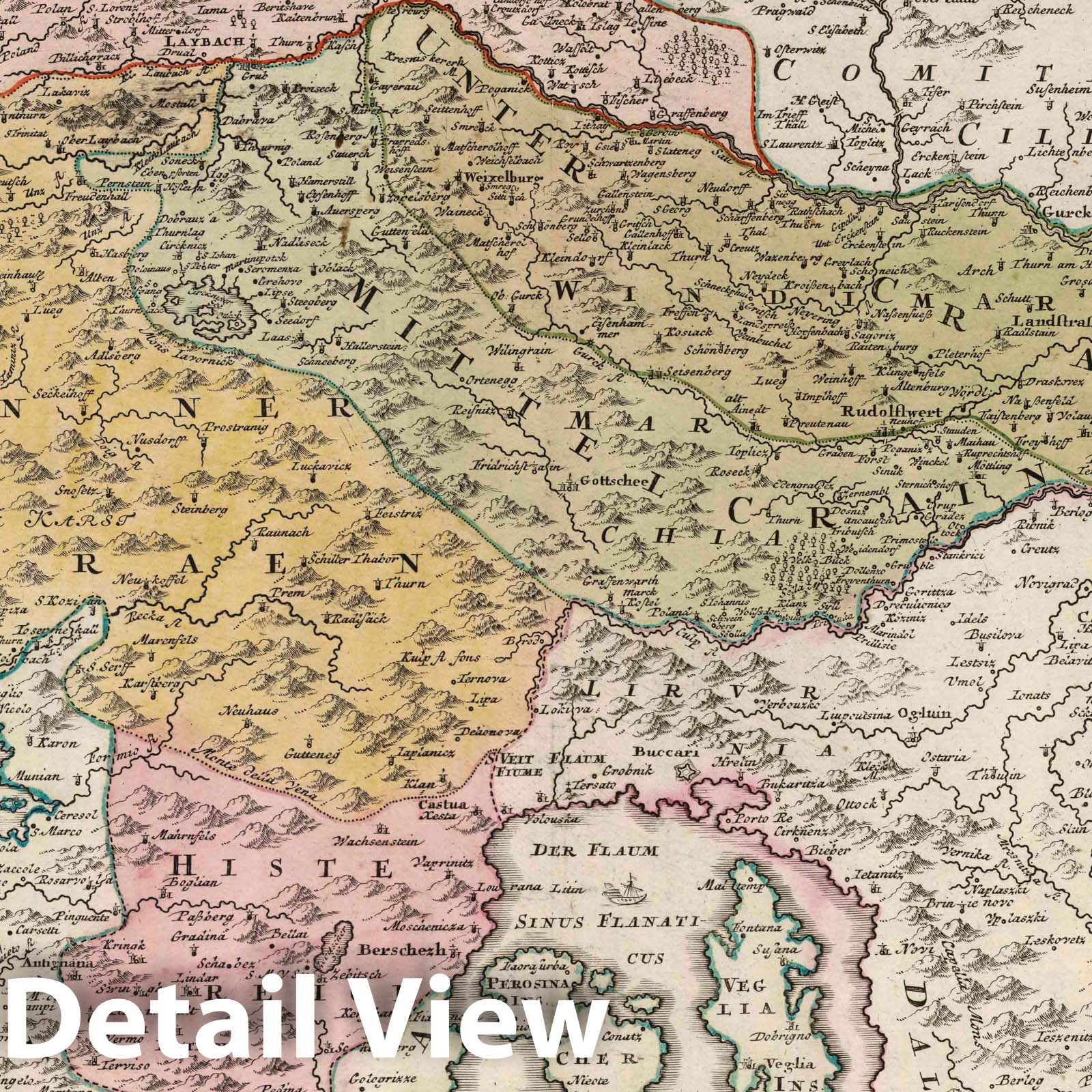Croatia and Slovenia, 1788 - Historical Map Print