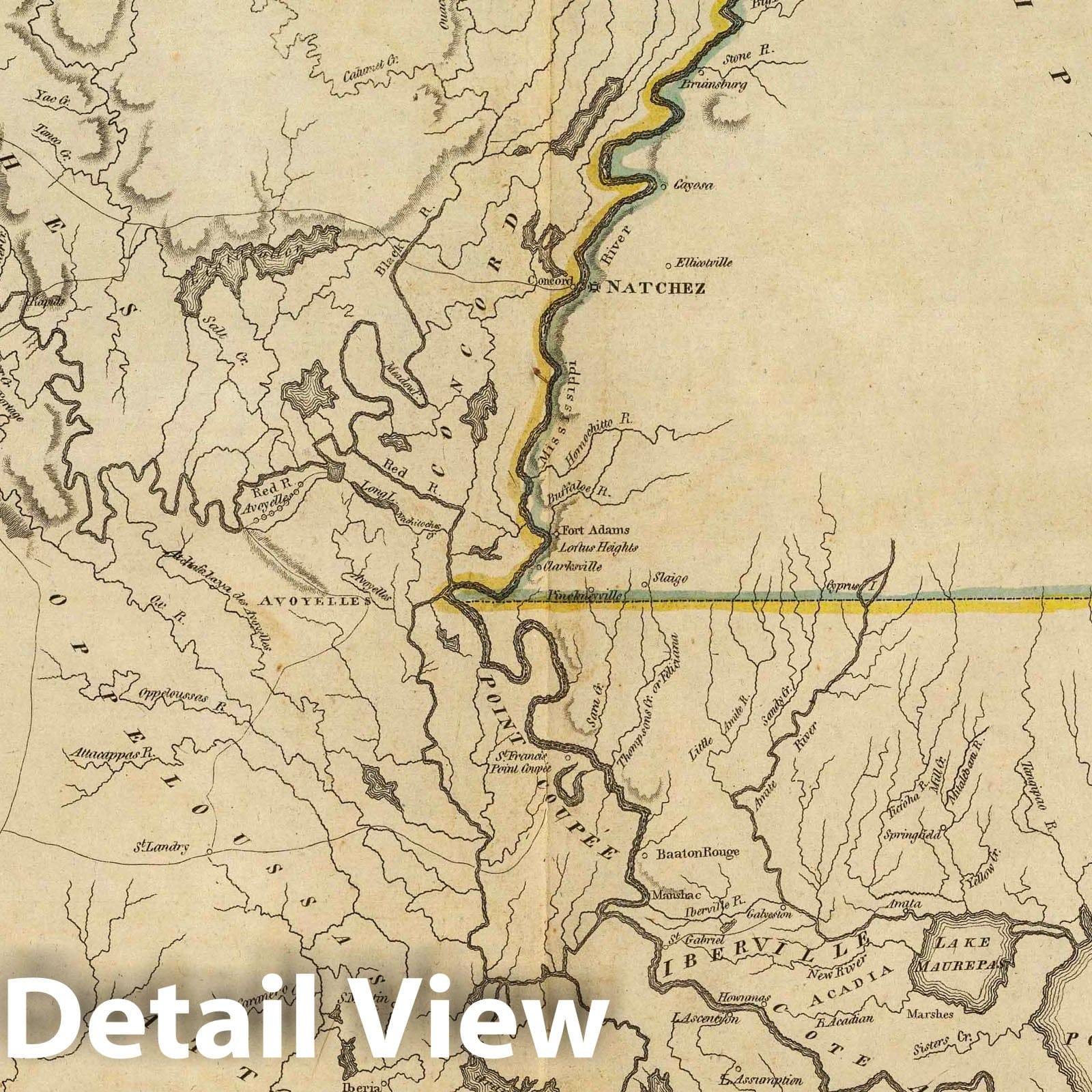 Louisiana, 1814 - Historical Map Print from Carey's General Atlas