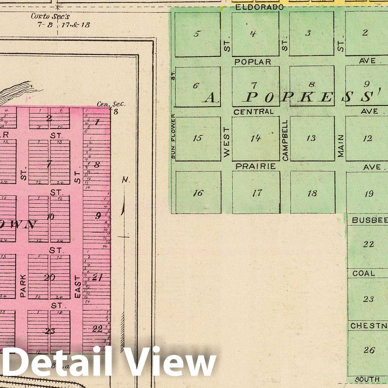 Greenwood County, Kansas - Reece, Fall River, Hamilton, Neal, Climax, 1887 Historical Map Print