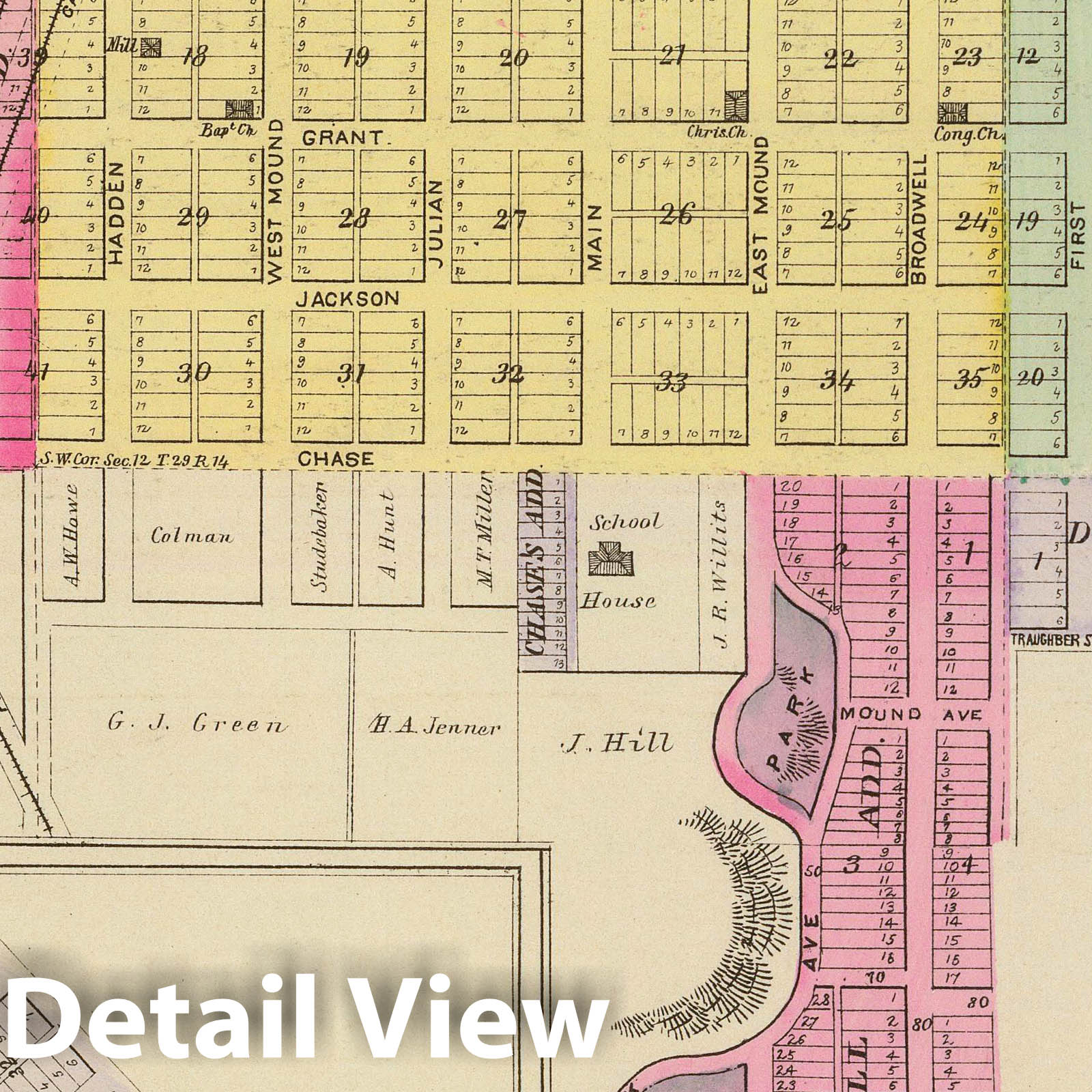 Fredonia, Wilson County, Kansas - Military Map, 1887 - Historical Map Print