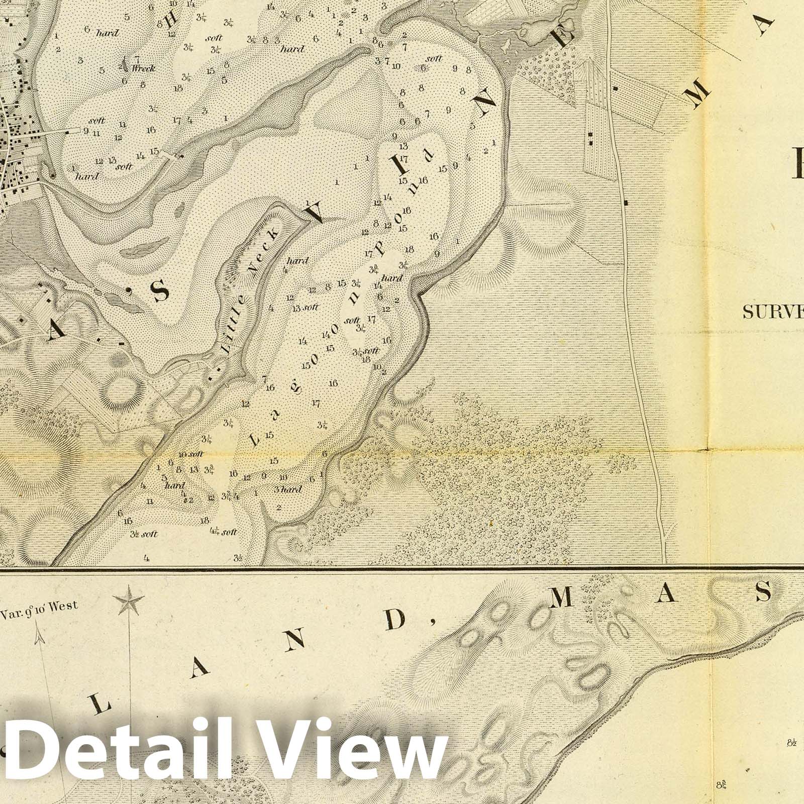 Holmes' Hole and Tarpaulin Cove, Massachusetts - Nautical Chart, 1847