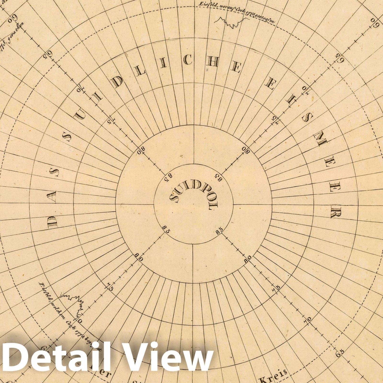 Antarctica and Southern Hemisphere - Plate No. 6, 1803 - Historical Map Print