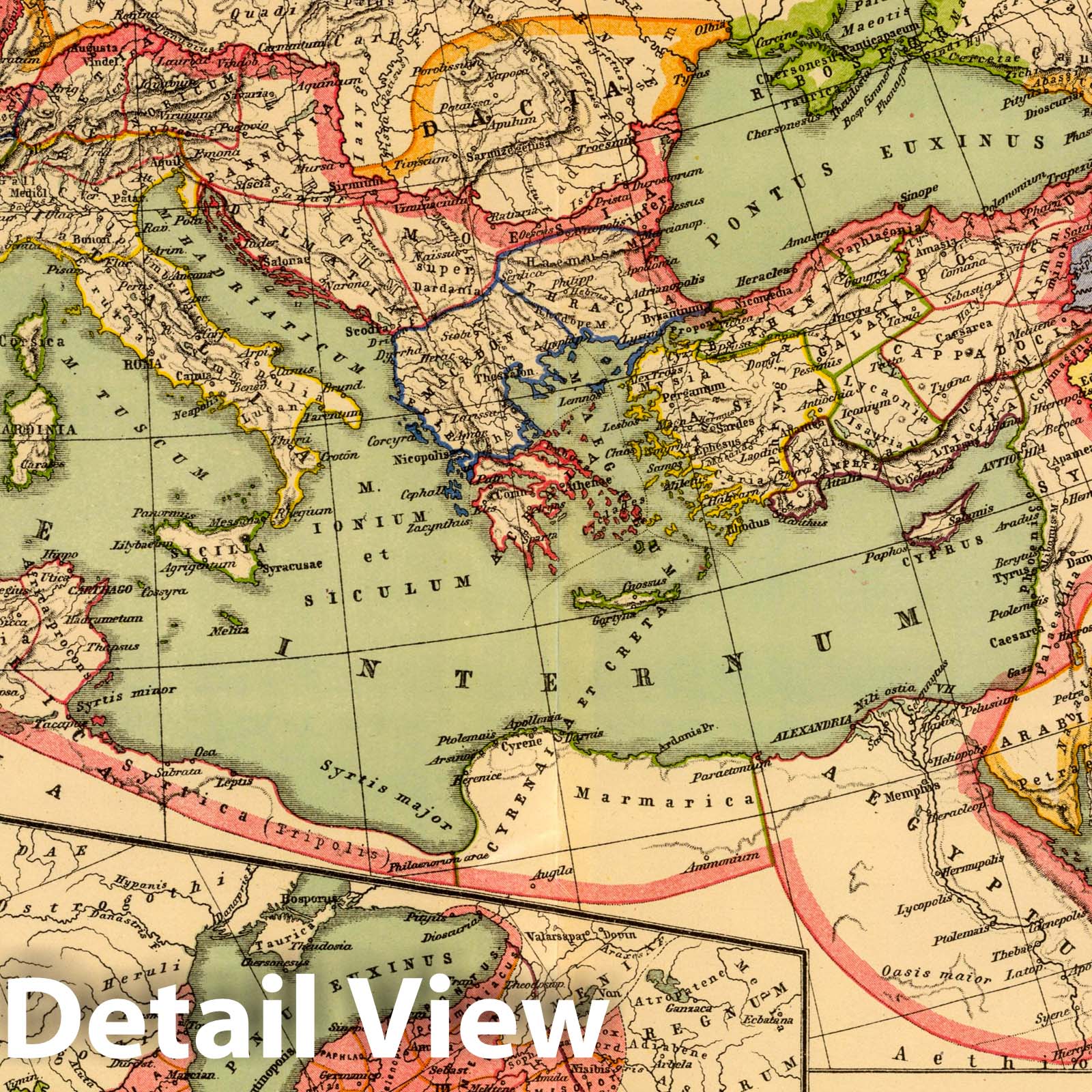Roman Empire, 1903 - Historical Map Print