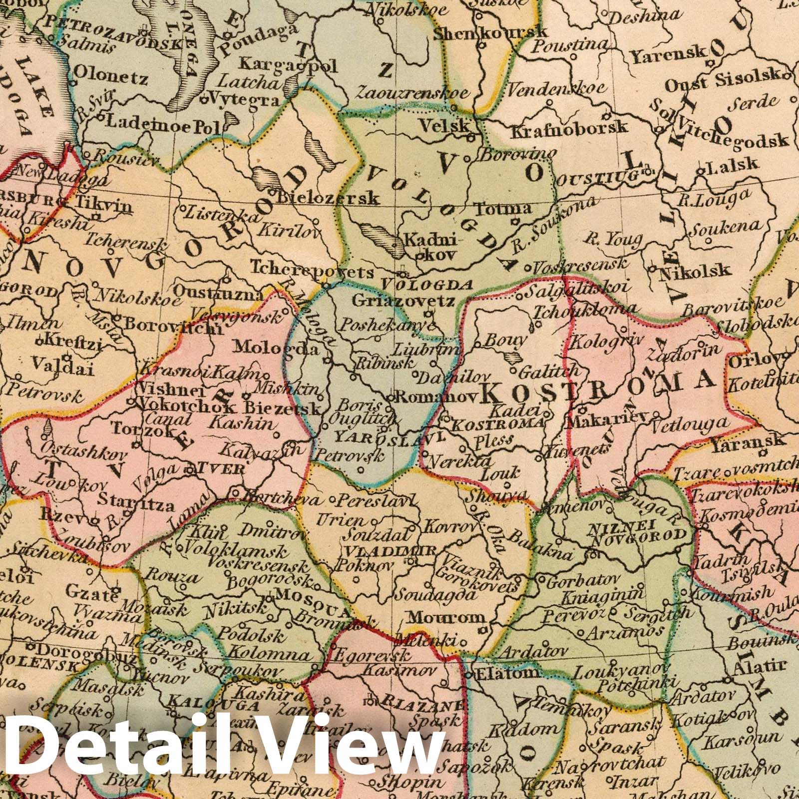 Russia in Europe with Polish Dismemberments, 1799 - Historical Map Print