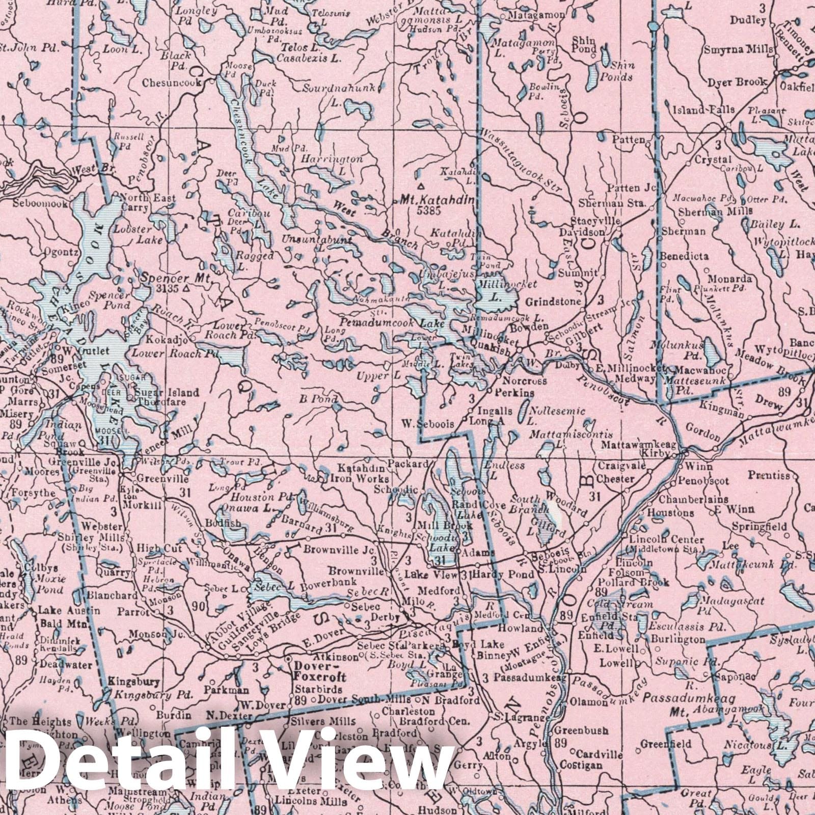 Maine - Physical Map, 1948 - Hammond's New World Atlas