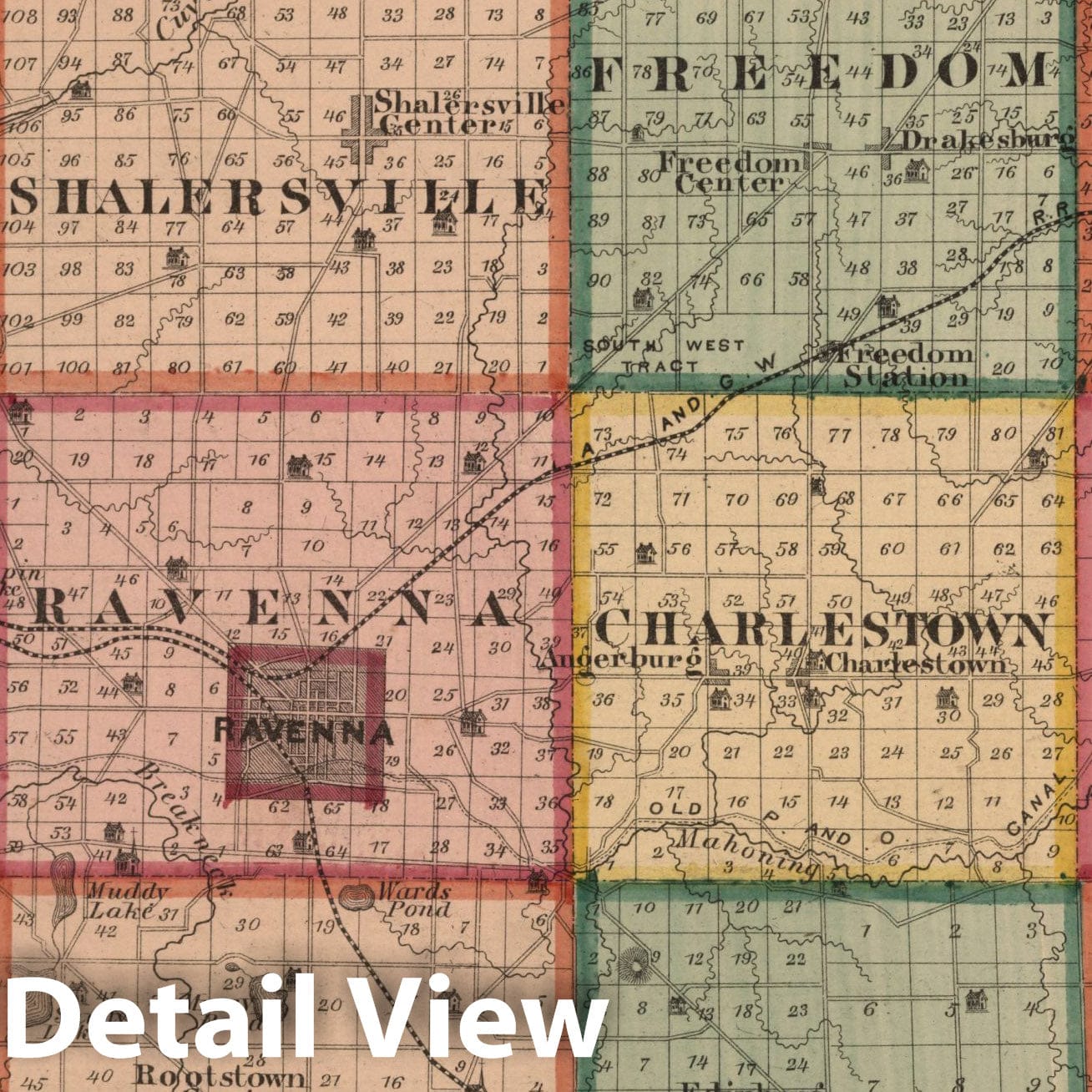 Portage County, Ohio 1874 Historical Map Reproduction