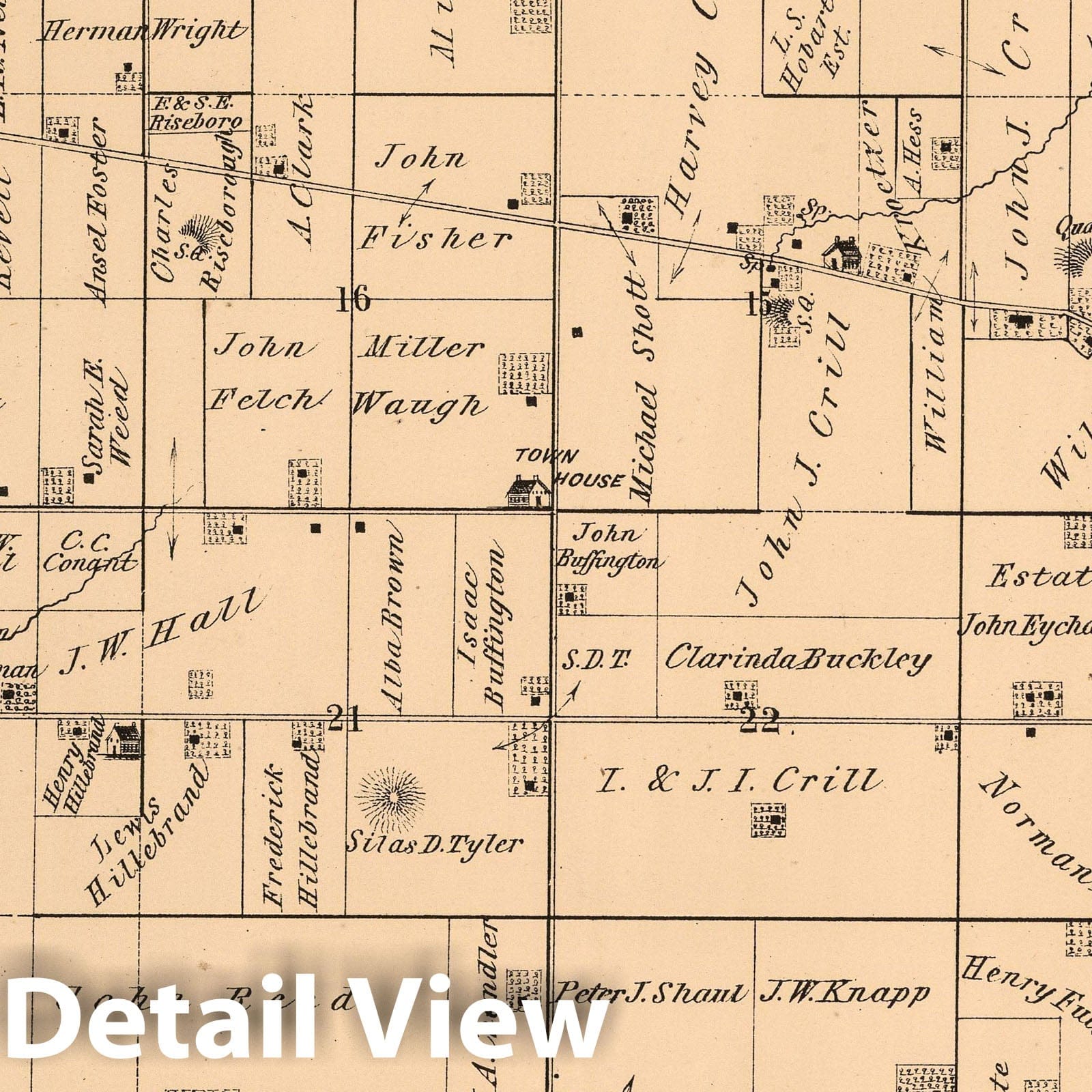 Monroe Township, Ogle County, Illinois - Property Map, 1872