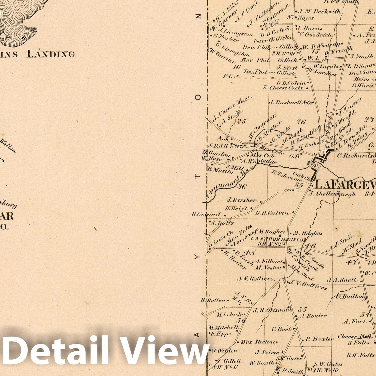 Orleans, Jefferson County, New York - Property Map, 1864