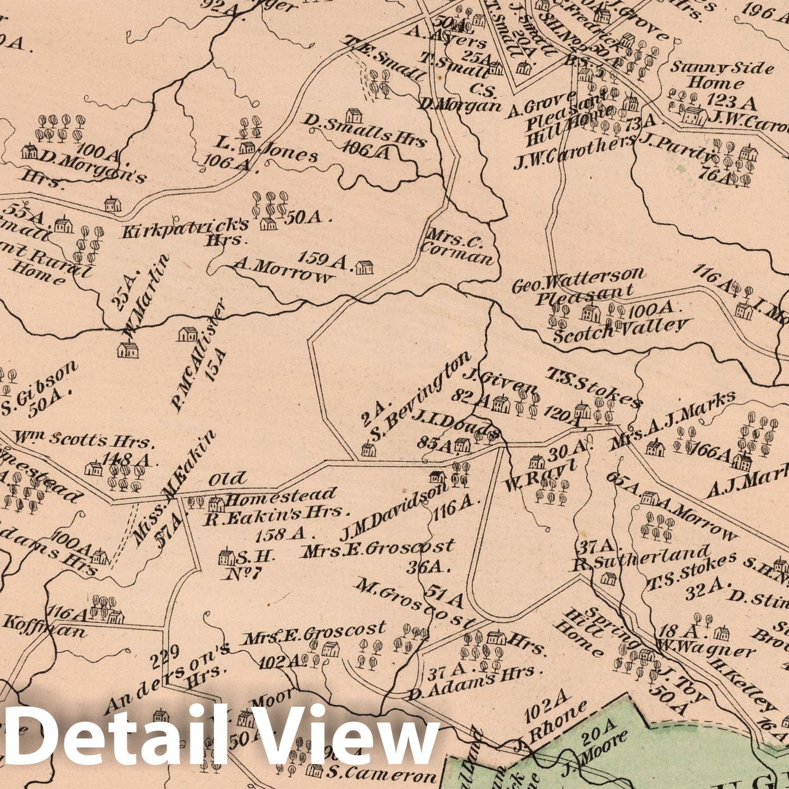 Brighton Township, Beaver County, Pennsylvania - Property Map, 1876
