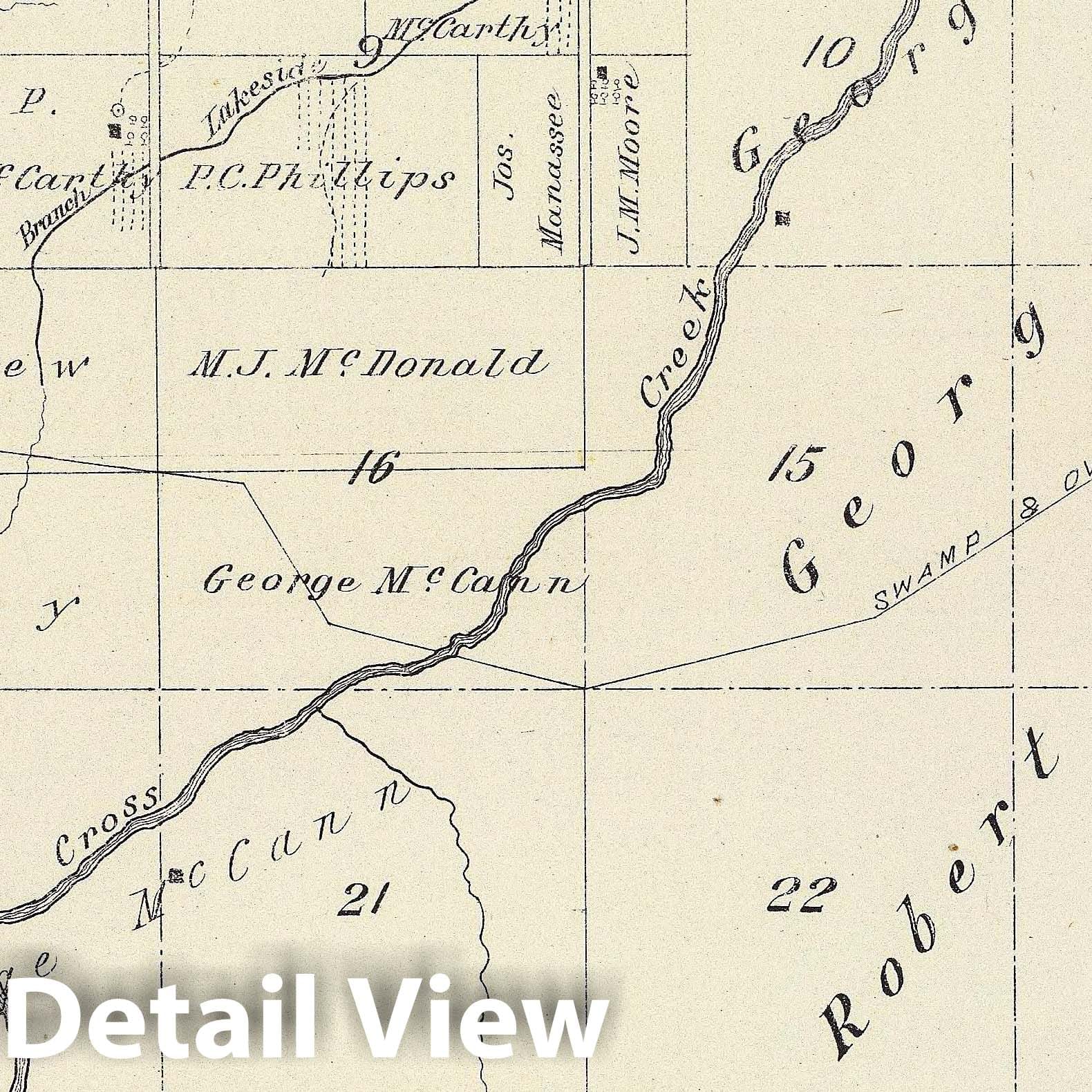 Township 20 South, Range 22 East, Kings County, California - Survey Map, 1892