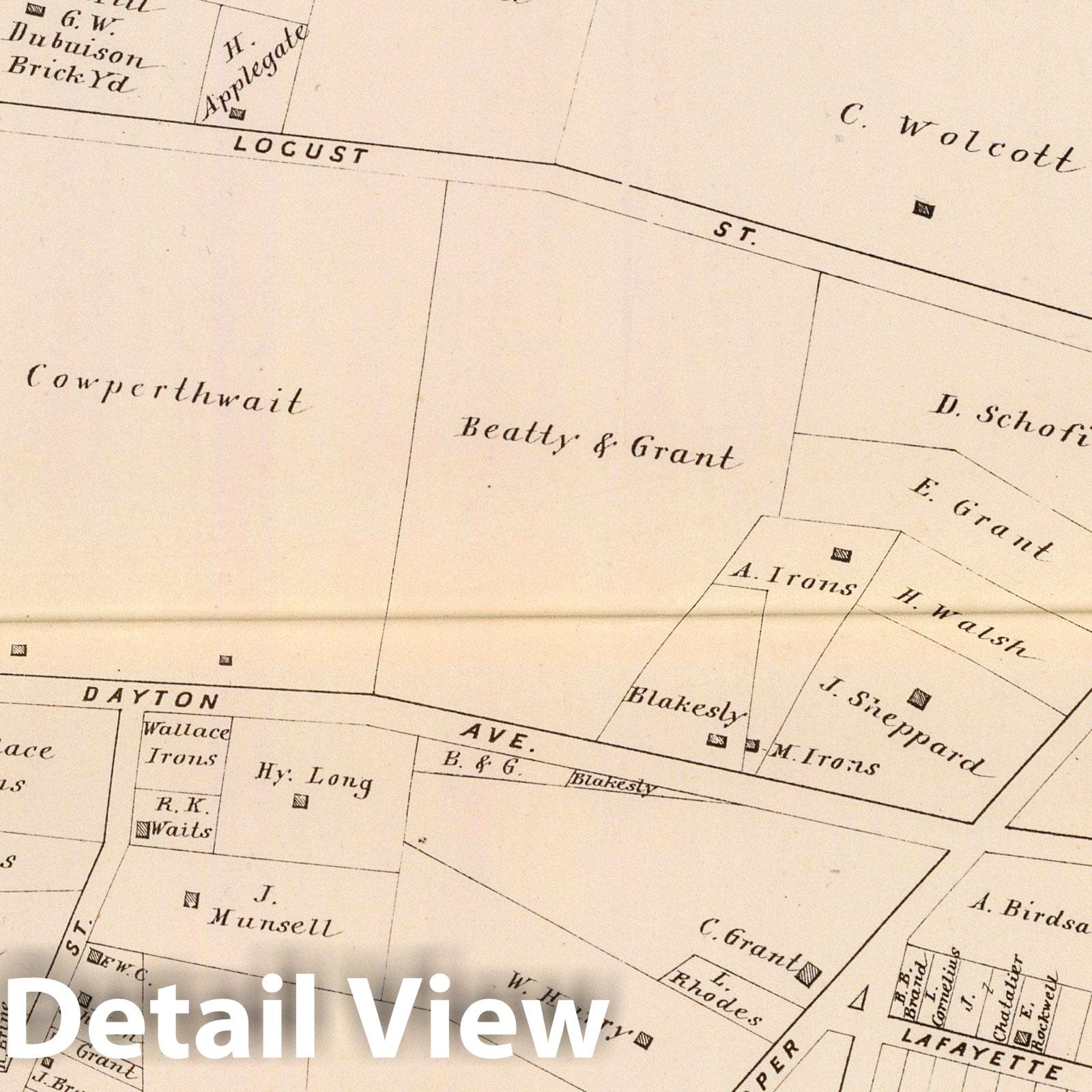 Toms River, New Jersey 1878 Historical Map Print