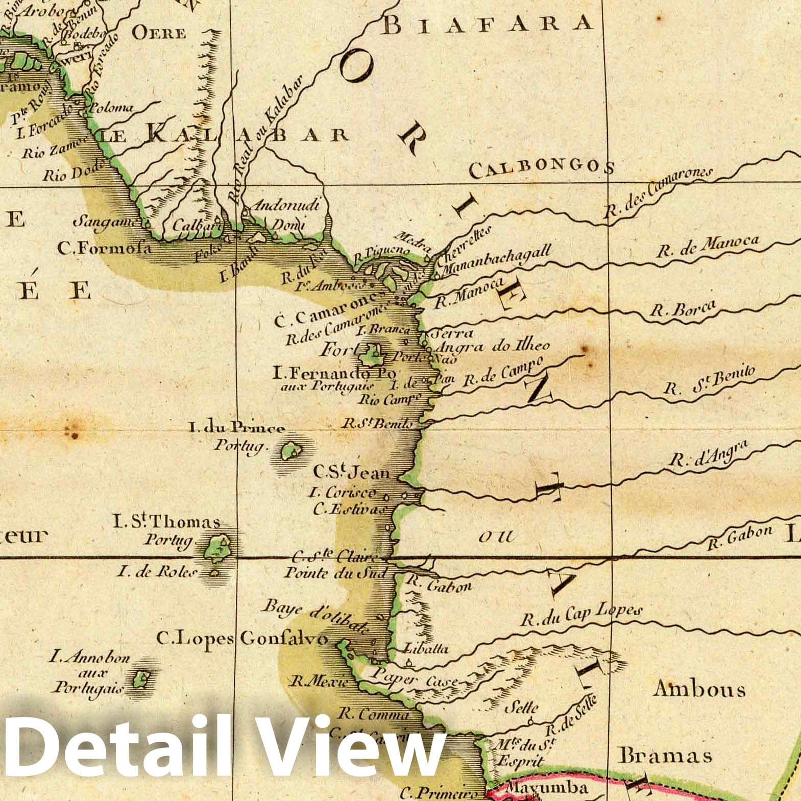 Guinea, West Africa - Boundary Map, 1781 - Historical Map Print