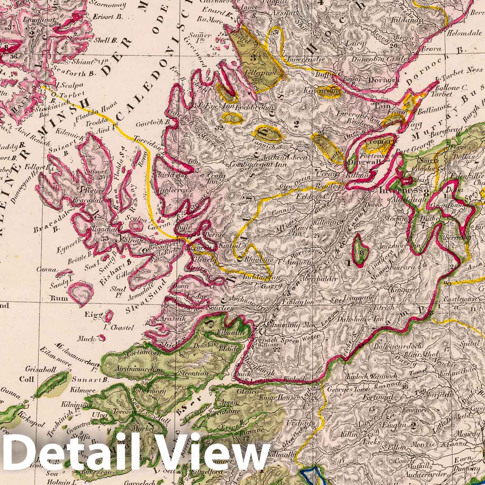 Scotland 1855 Historical Map Print