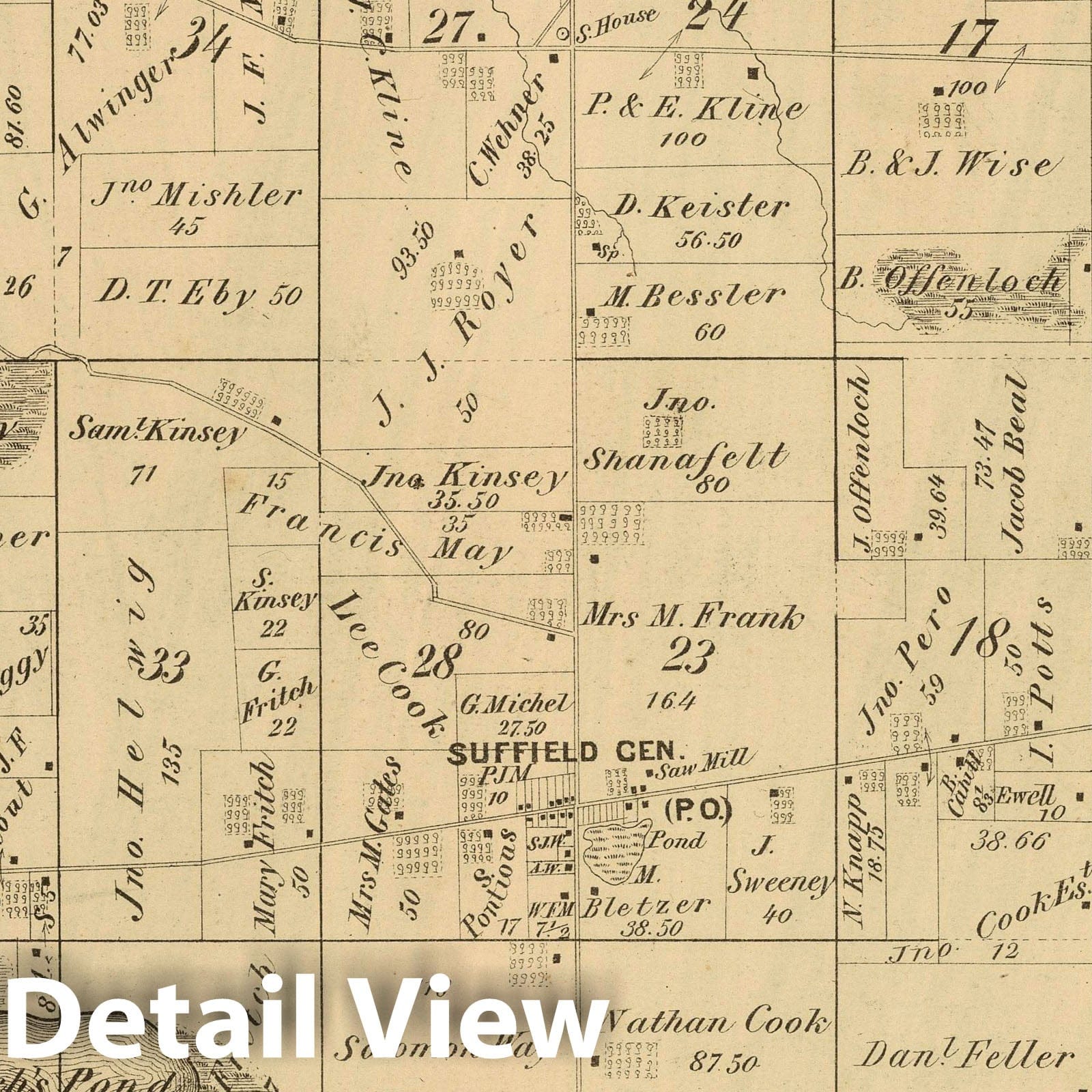 Suffield Township, Portage County, Ohio - Property Map, 1874