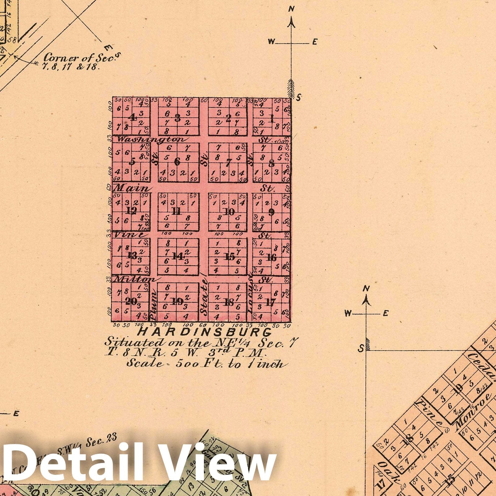 Montgomery County, Illinois - Property Map, 1874 - Historical Atlas Reproduction